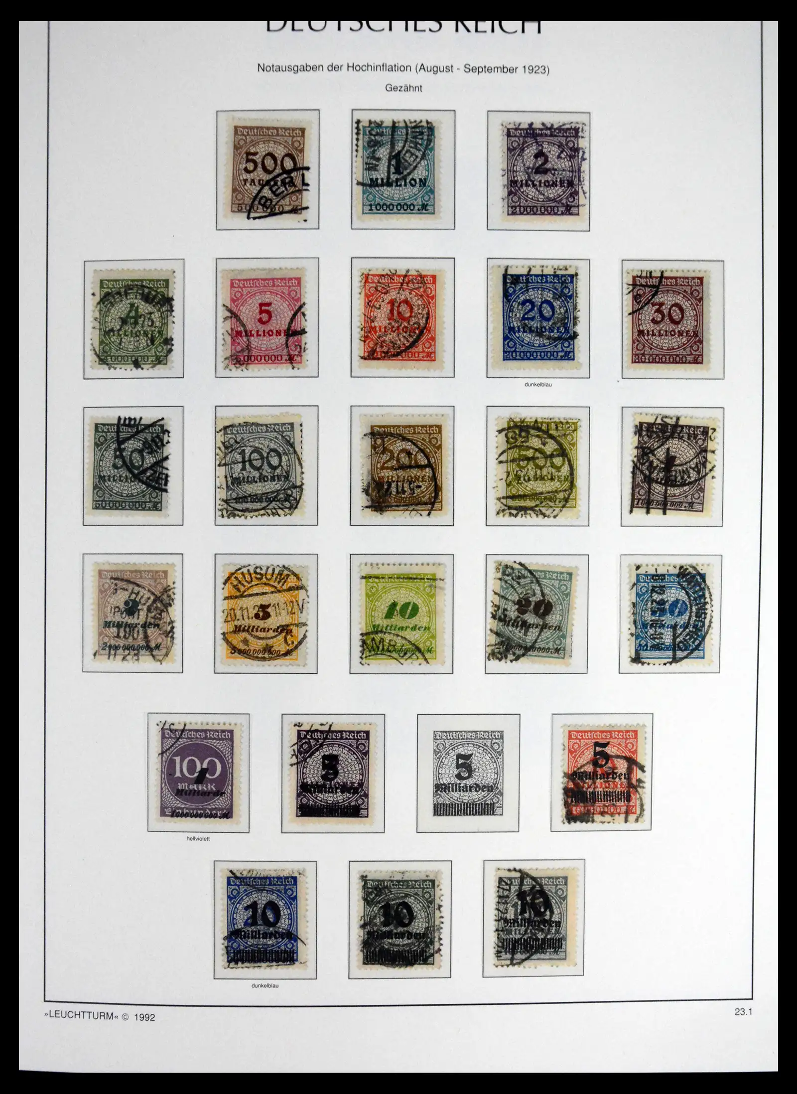 41690 0040 - Stamp collection 41690 Germany Reich used 1872-1945.