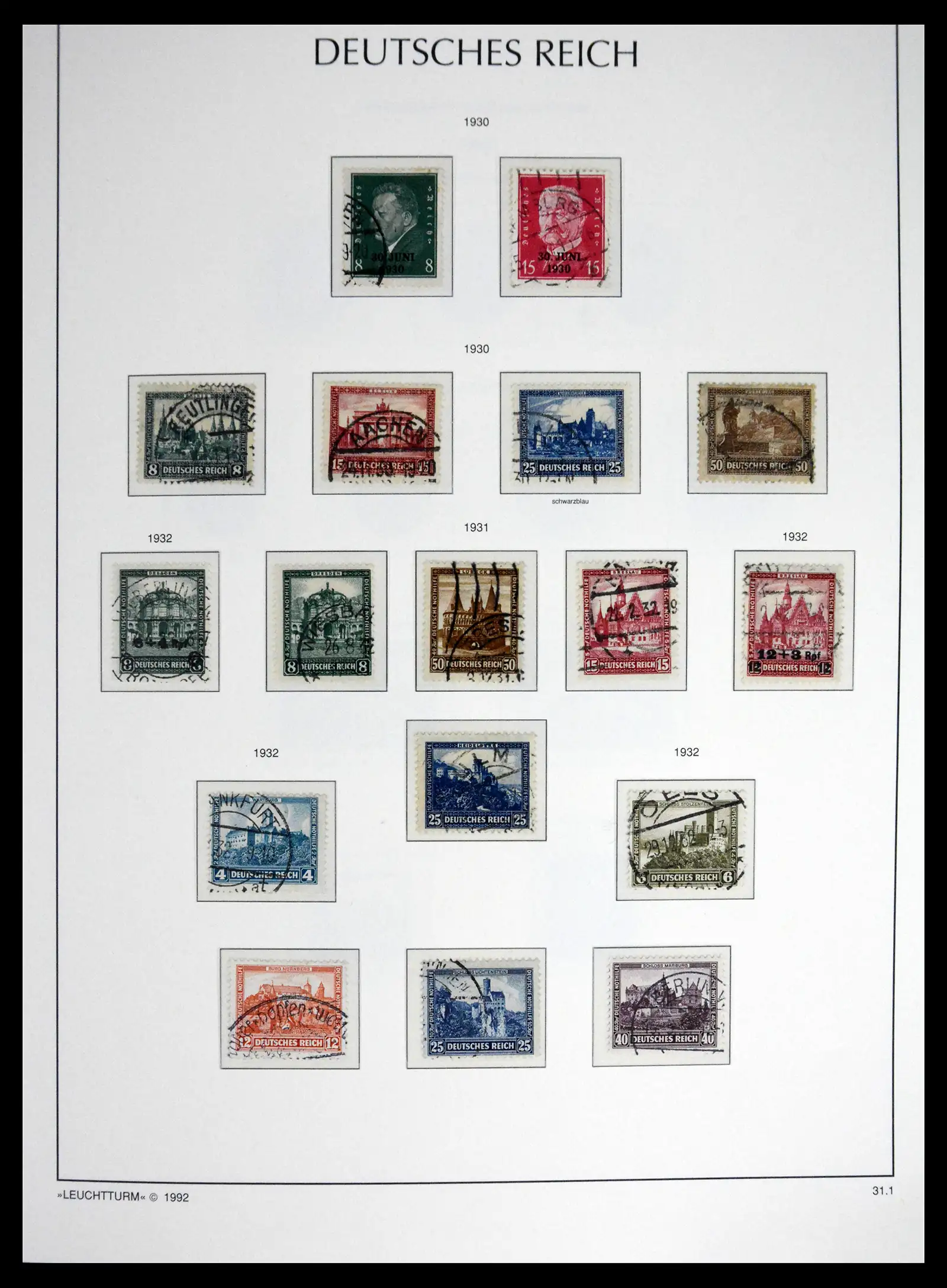 41690 0052 - Stamp collection 41690 Germany Reich used 1872-1945.