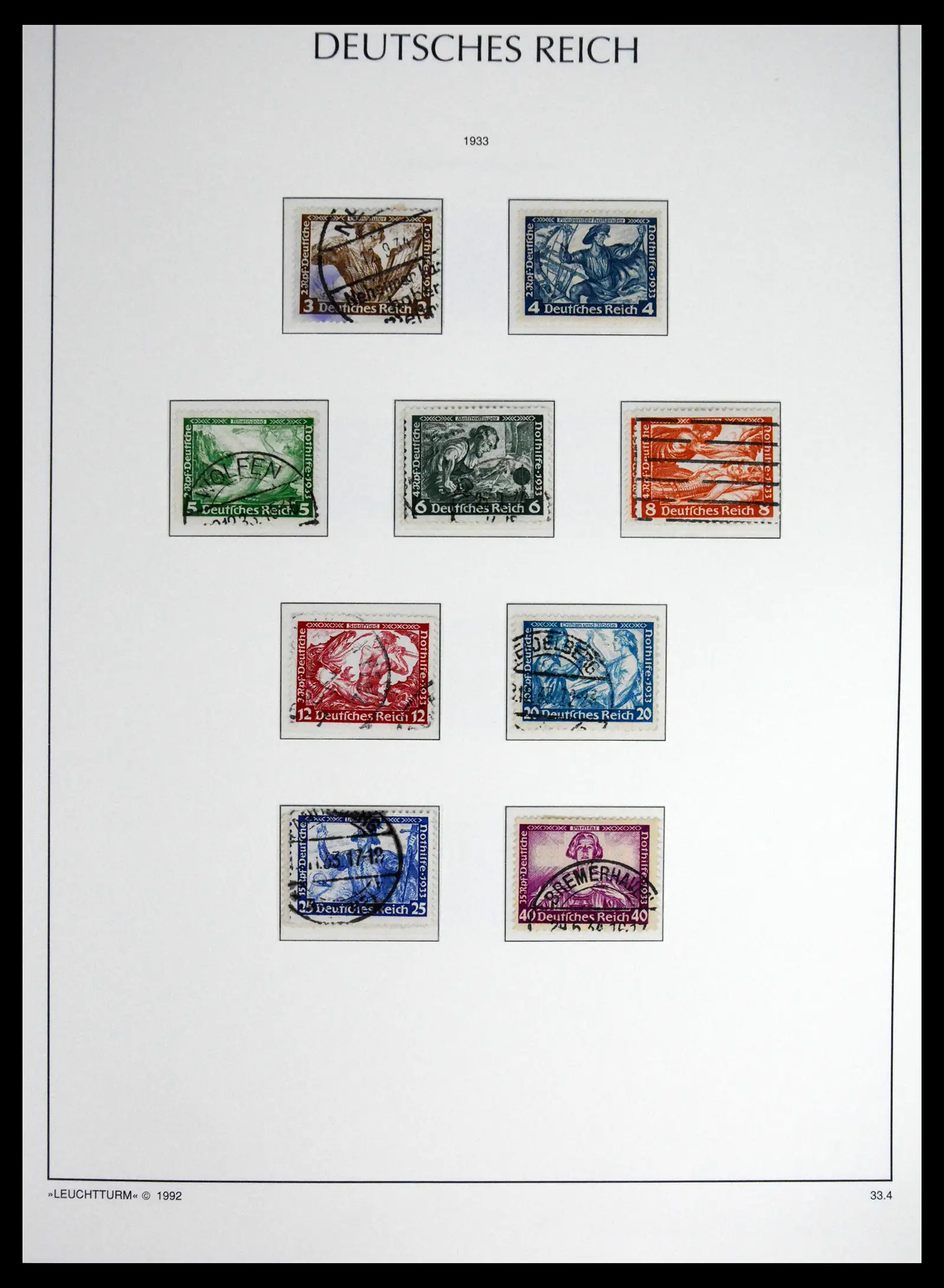 41690 0068 - Stamp collection 41690 Germany Reich used 1872-1945.