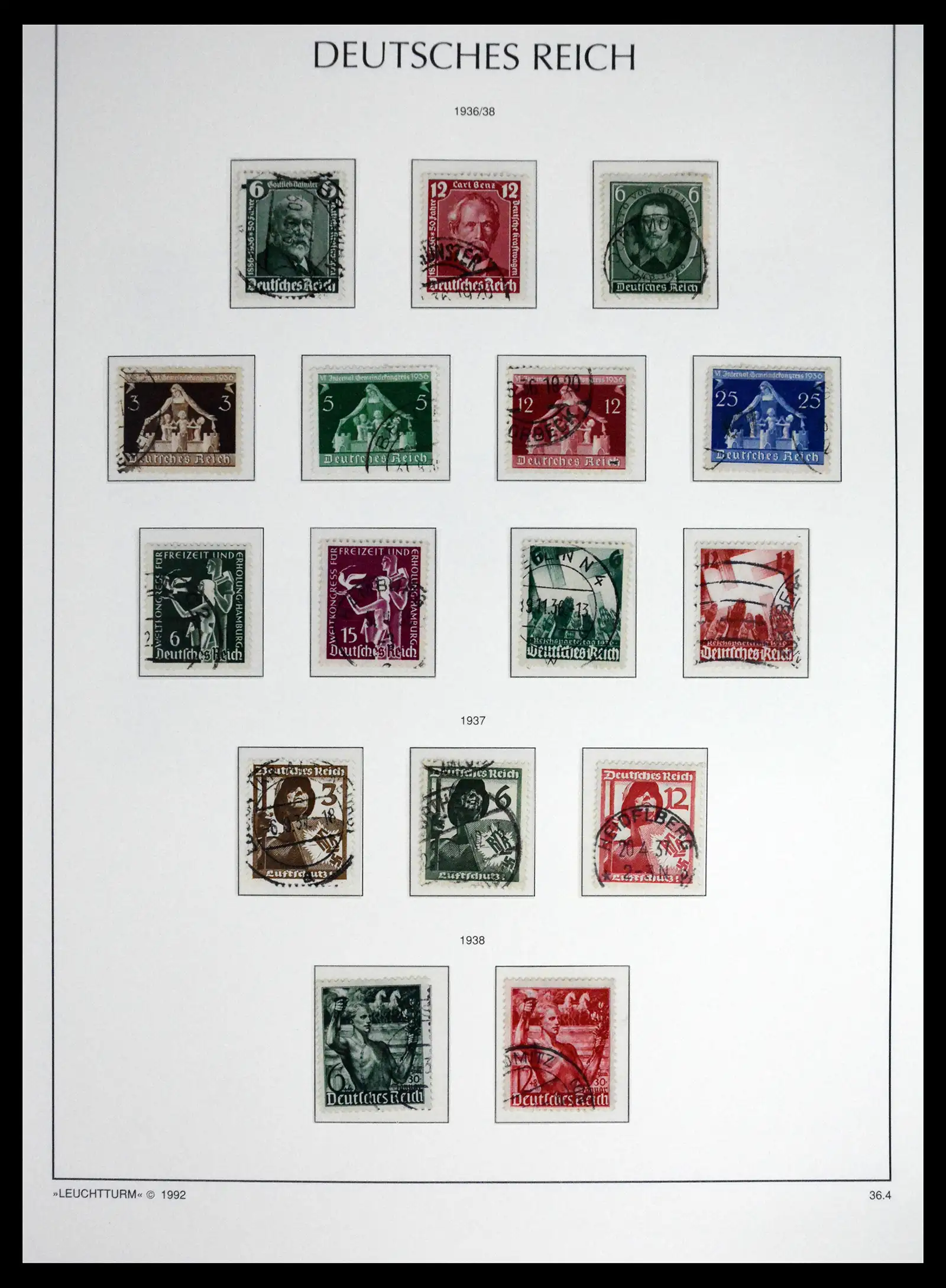 41690 0080 - Stamp collection 41690 Germany Reich used 1872-1945.