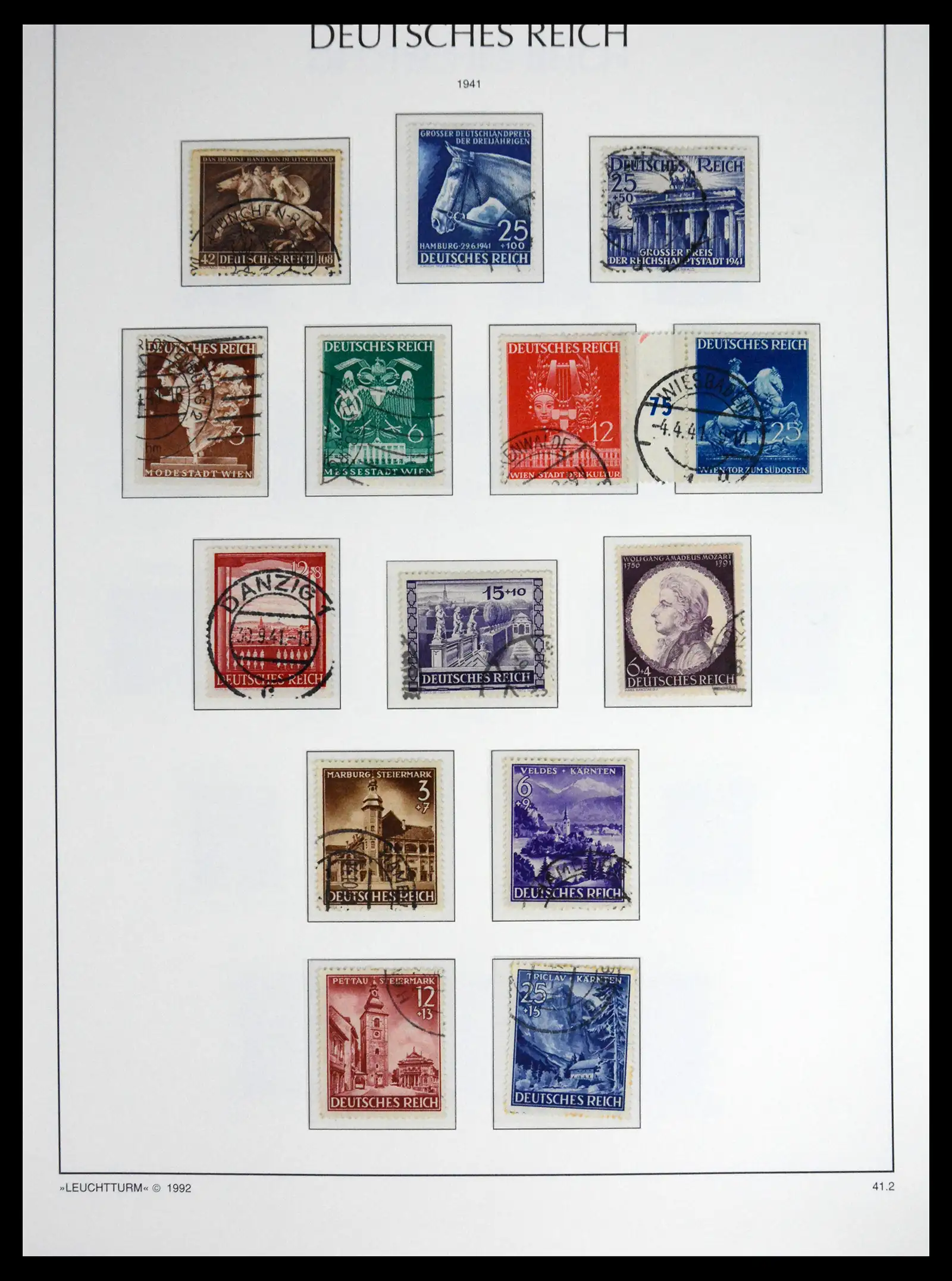 41690 0100 - Stamp collection 41690 Germany Reich used 1872-1945.
