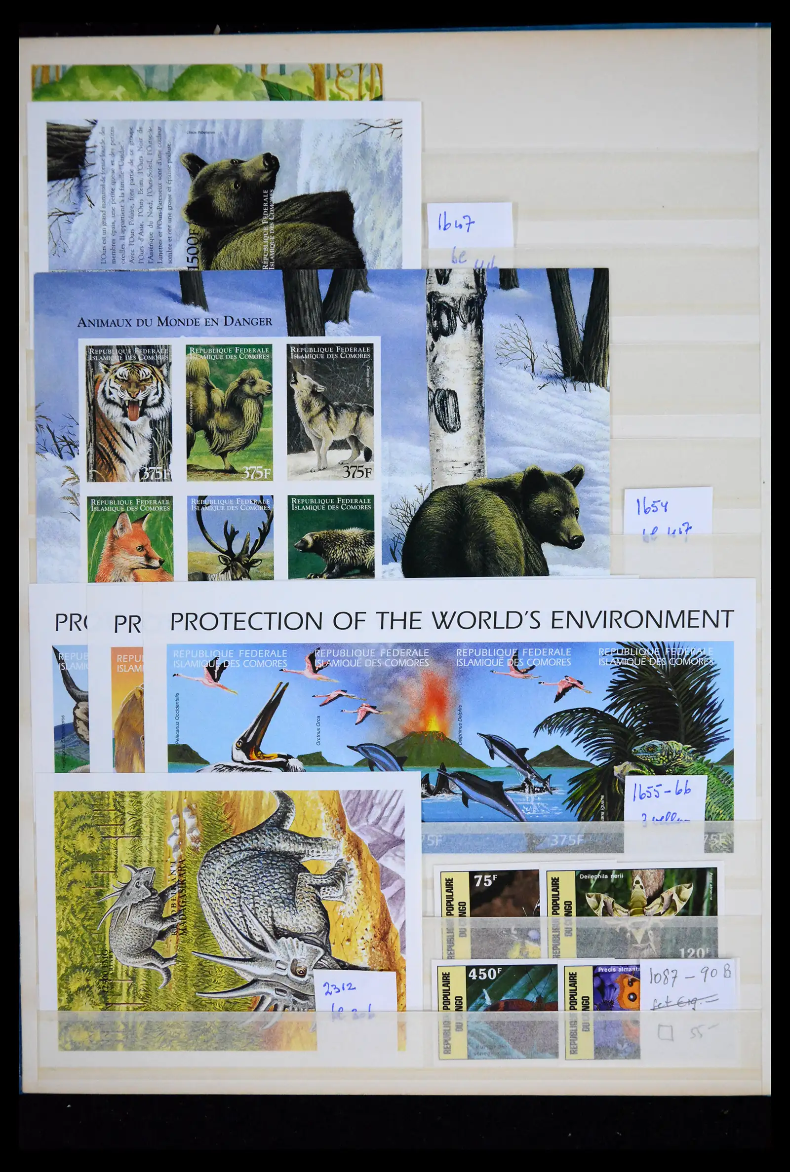 41691 0006 - Stamp collection 41691 Thematic animals imperforated 1950-2000.