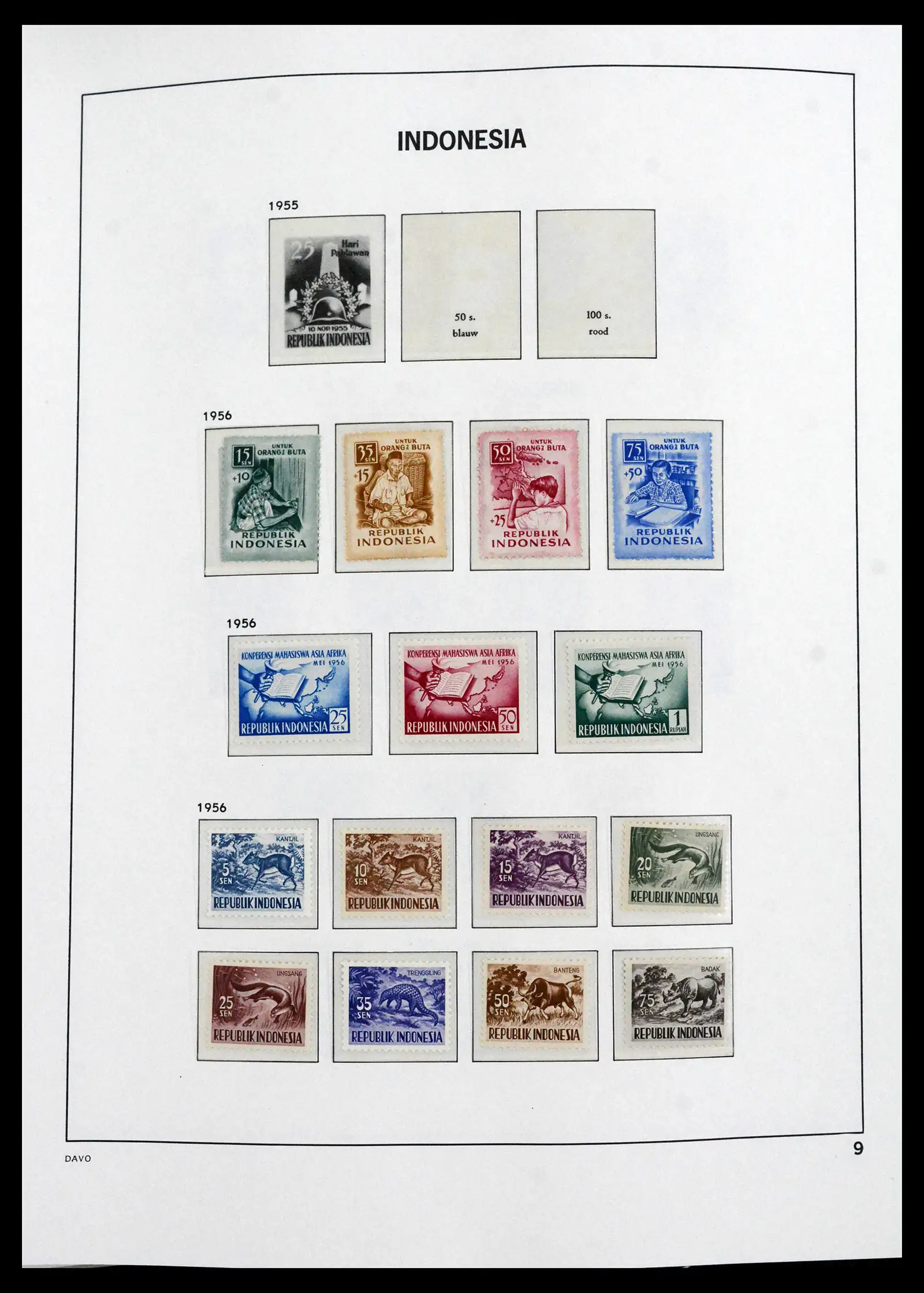 41693 0002 - Stamp collection 41693 Inonesia complete 1955-1999.