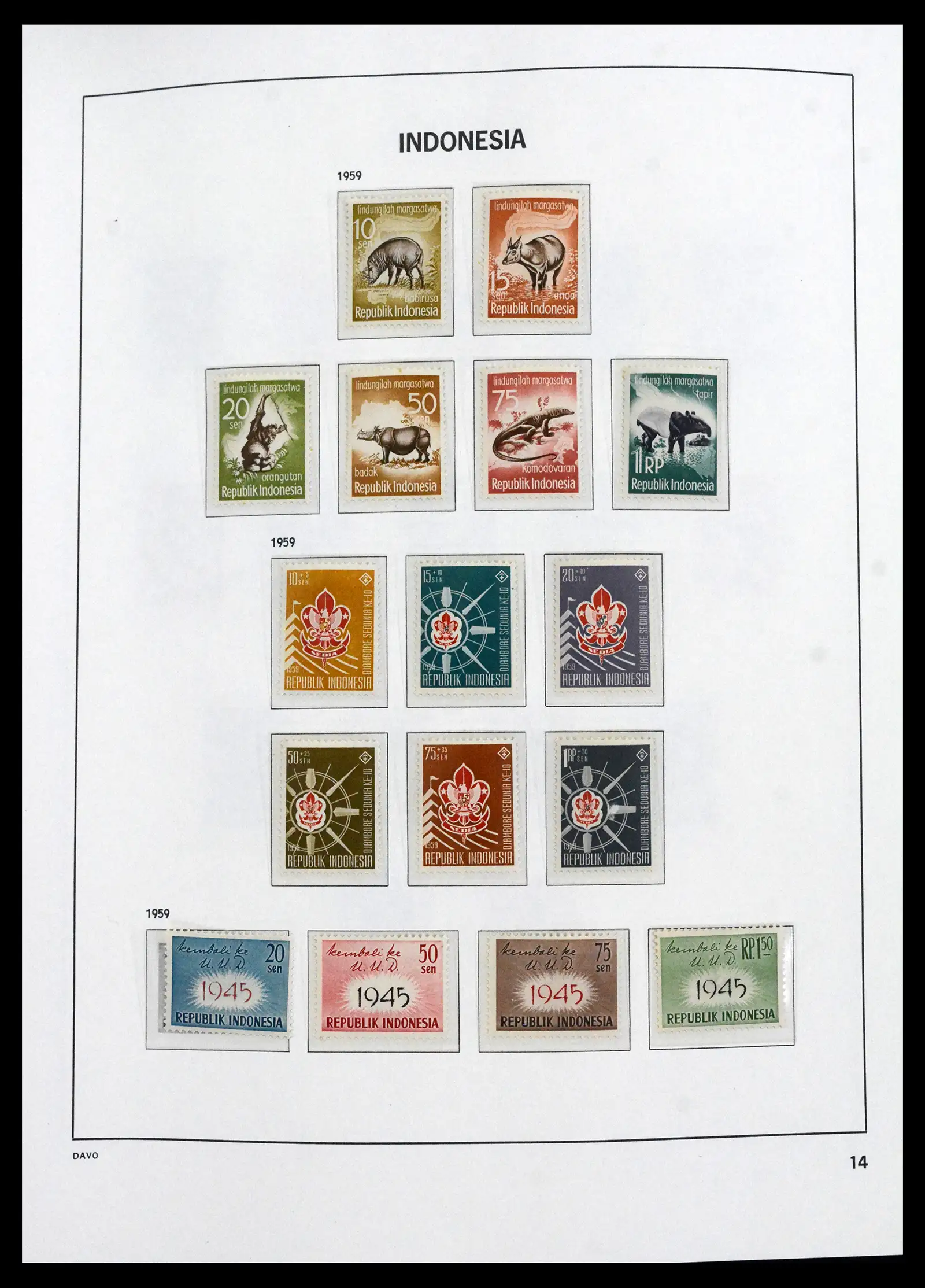 41693 0007 - Stamp collection 41693 Inonesia complete 1955-1999.