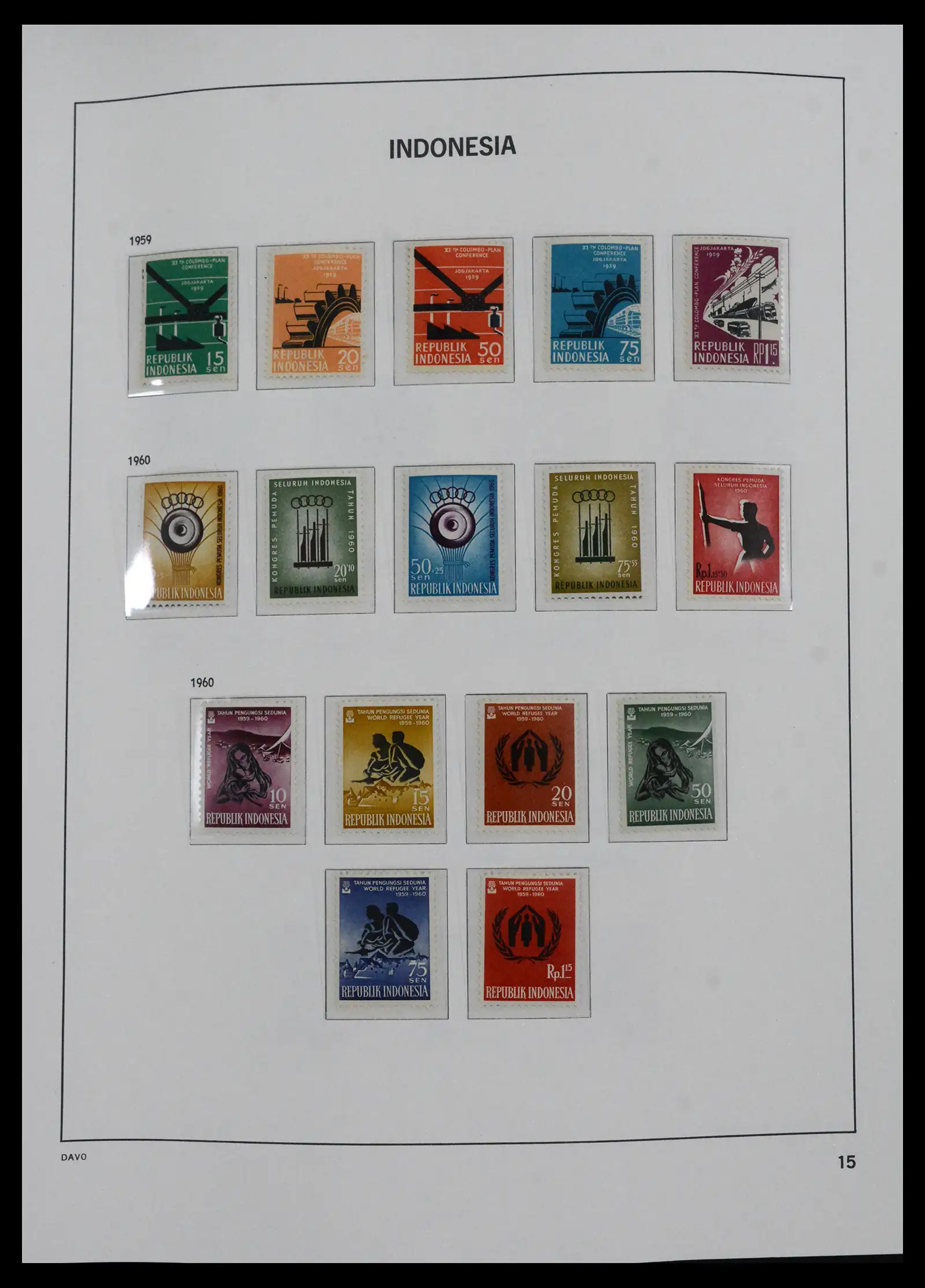 41693 0008 - Stamp collection 41693 Inonesia complete 1955-1999.