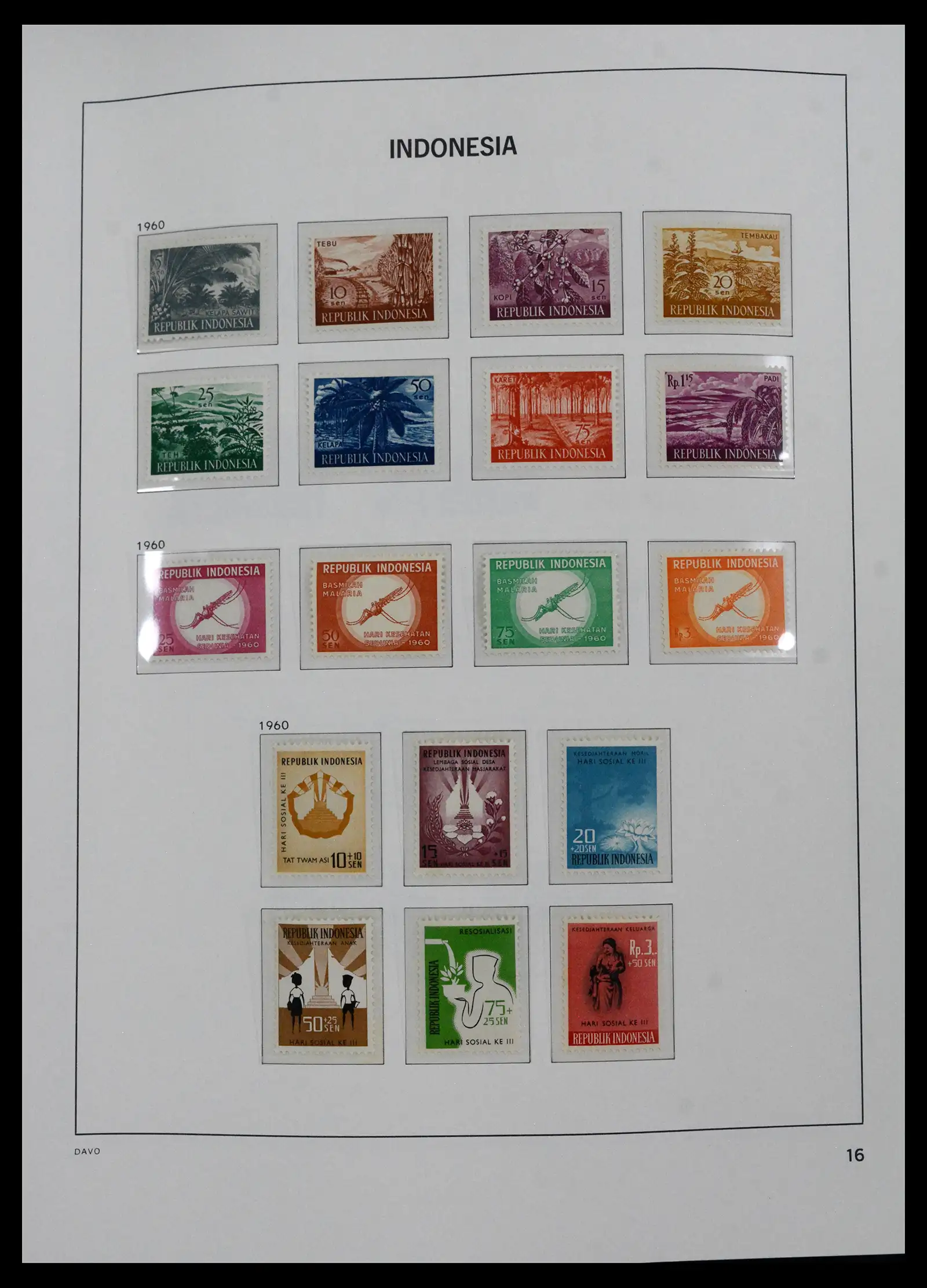 41693 0009 - Stamp collection 41693 Inonesia complete 1955-1999.