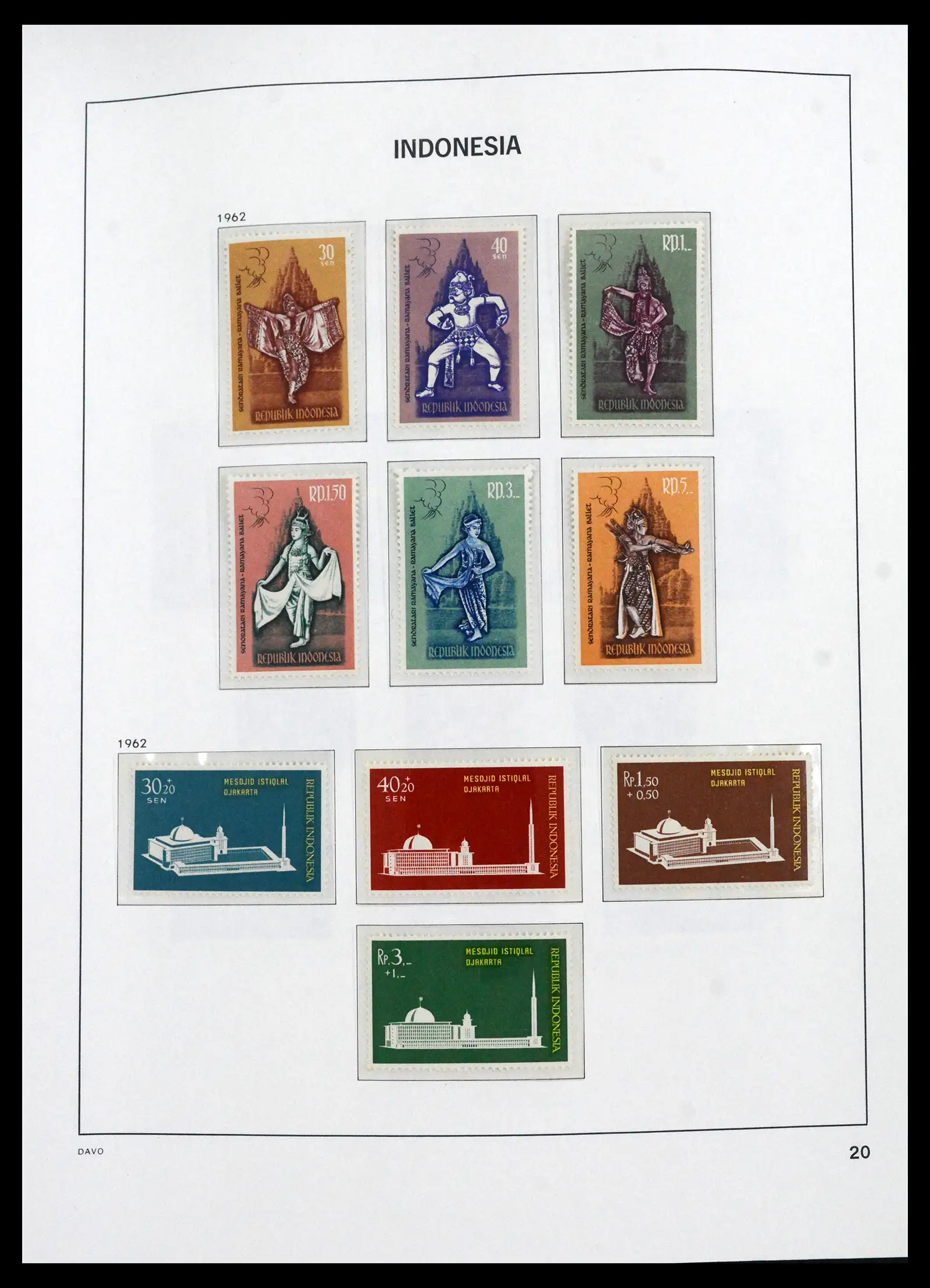 41693 0015 - Stamp collection 41693 Inonesia complete 1955-1999.