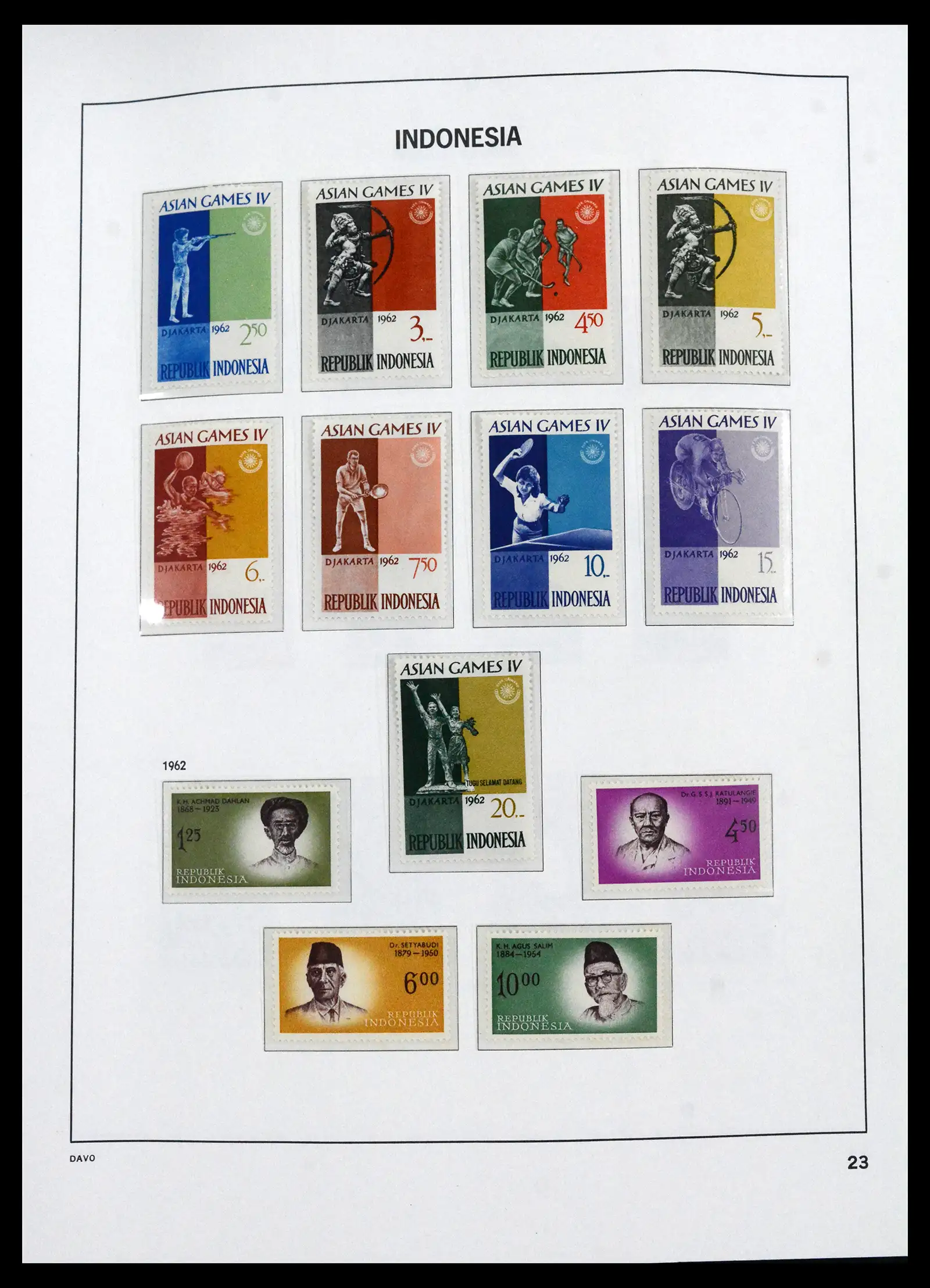 41693 0018 - Stamp collection 41693 Inonesia complete 1955-1999.