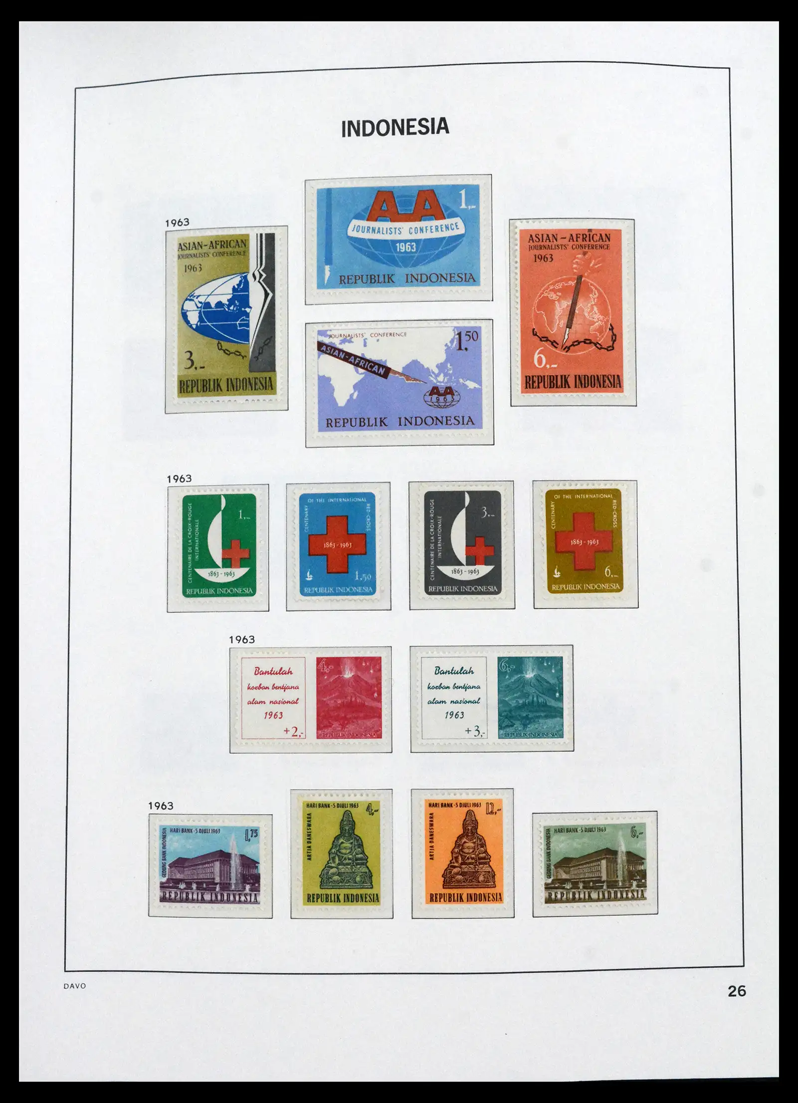 41693 0021 - Stamp collection 41693 Inonesia complete 1955-1999.