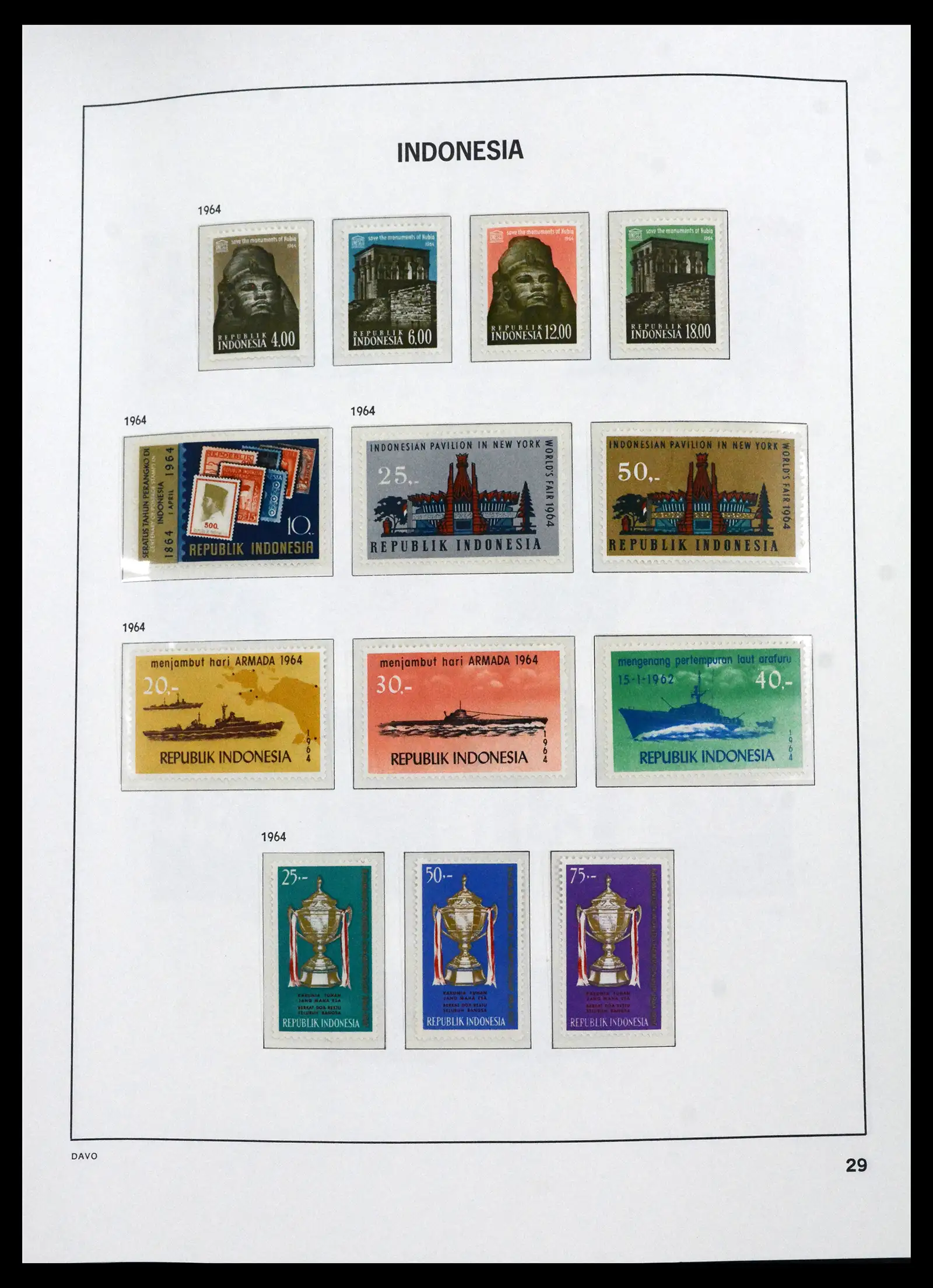 41693 0024 - Stamp collection 41693 Inonesia complete 1955-1999.