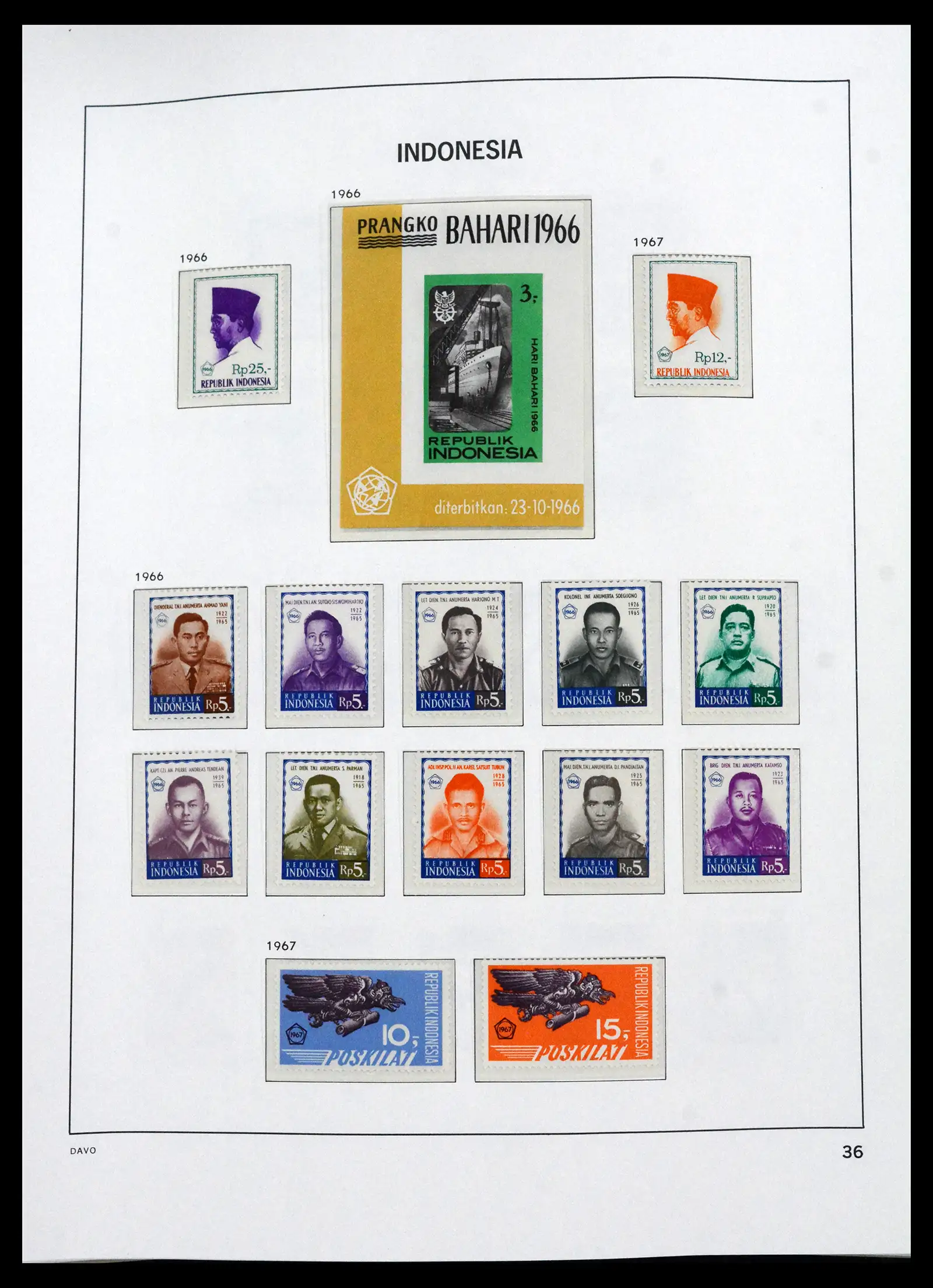 41693 0031 - Stamp collection 41693 Inonesia complete 1955-1999.