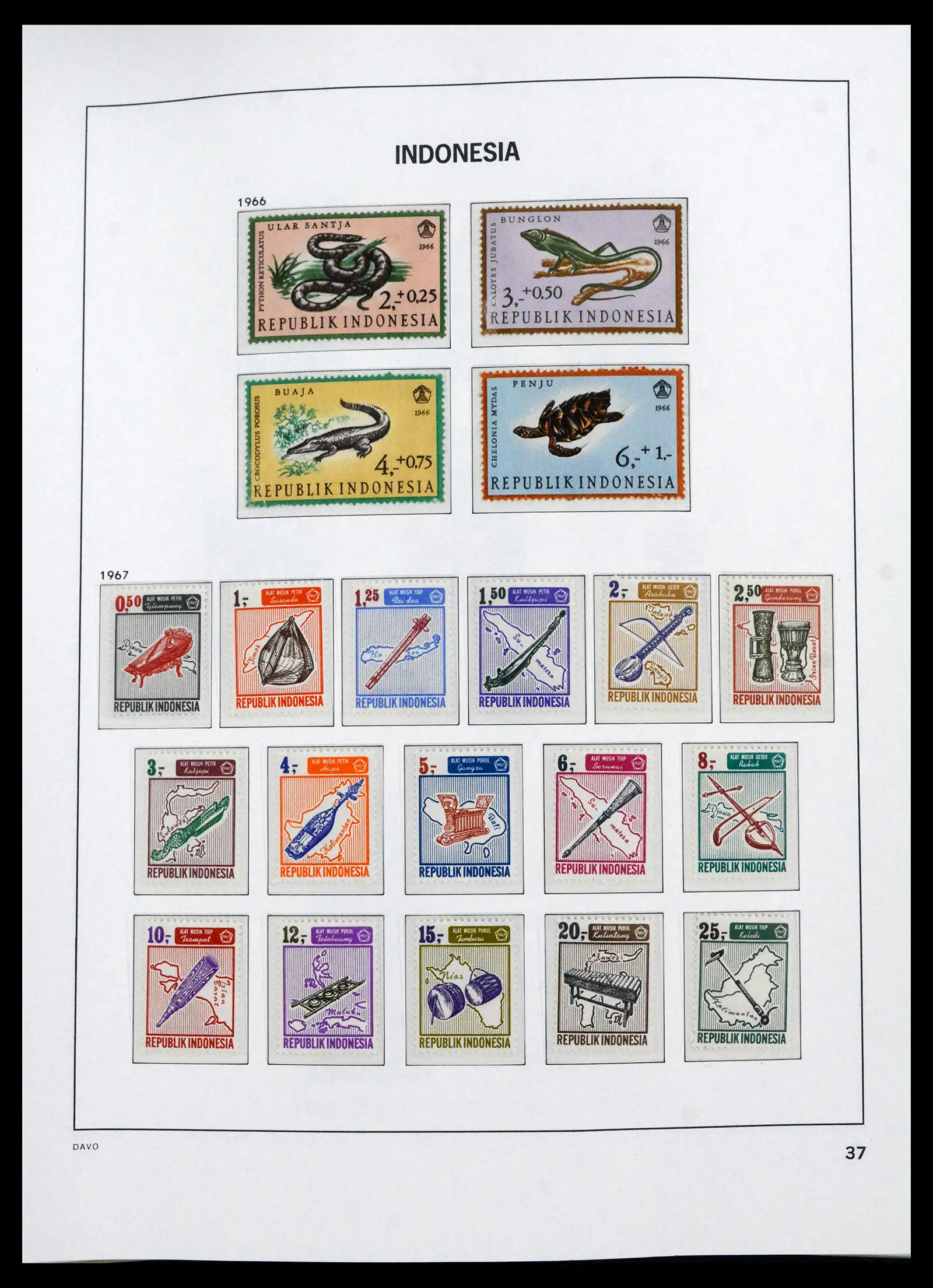 41693 0032 - Stamp collection 41693 Inonesia complete 1955-1999.