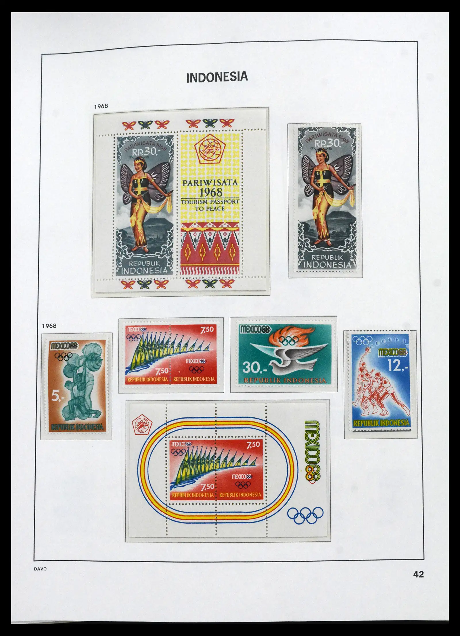 41693 0037 - Stamp collection 41693 Inonesia complete 1955-1999.
