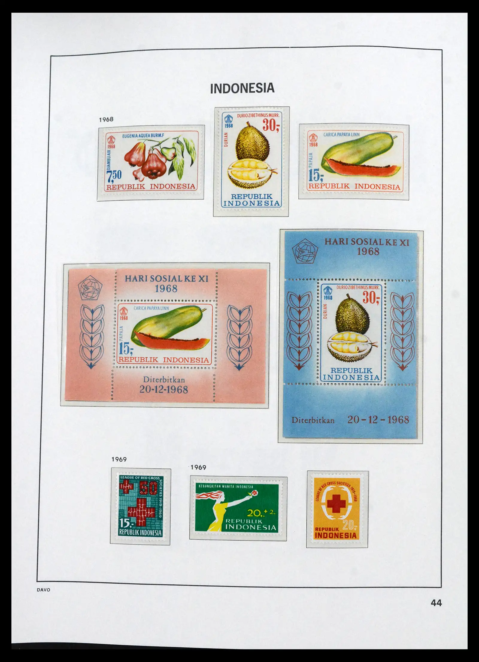 41693 0039 - Stamp collection 41693 Inonesia complete 1955-1999.