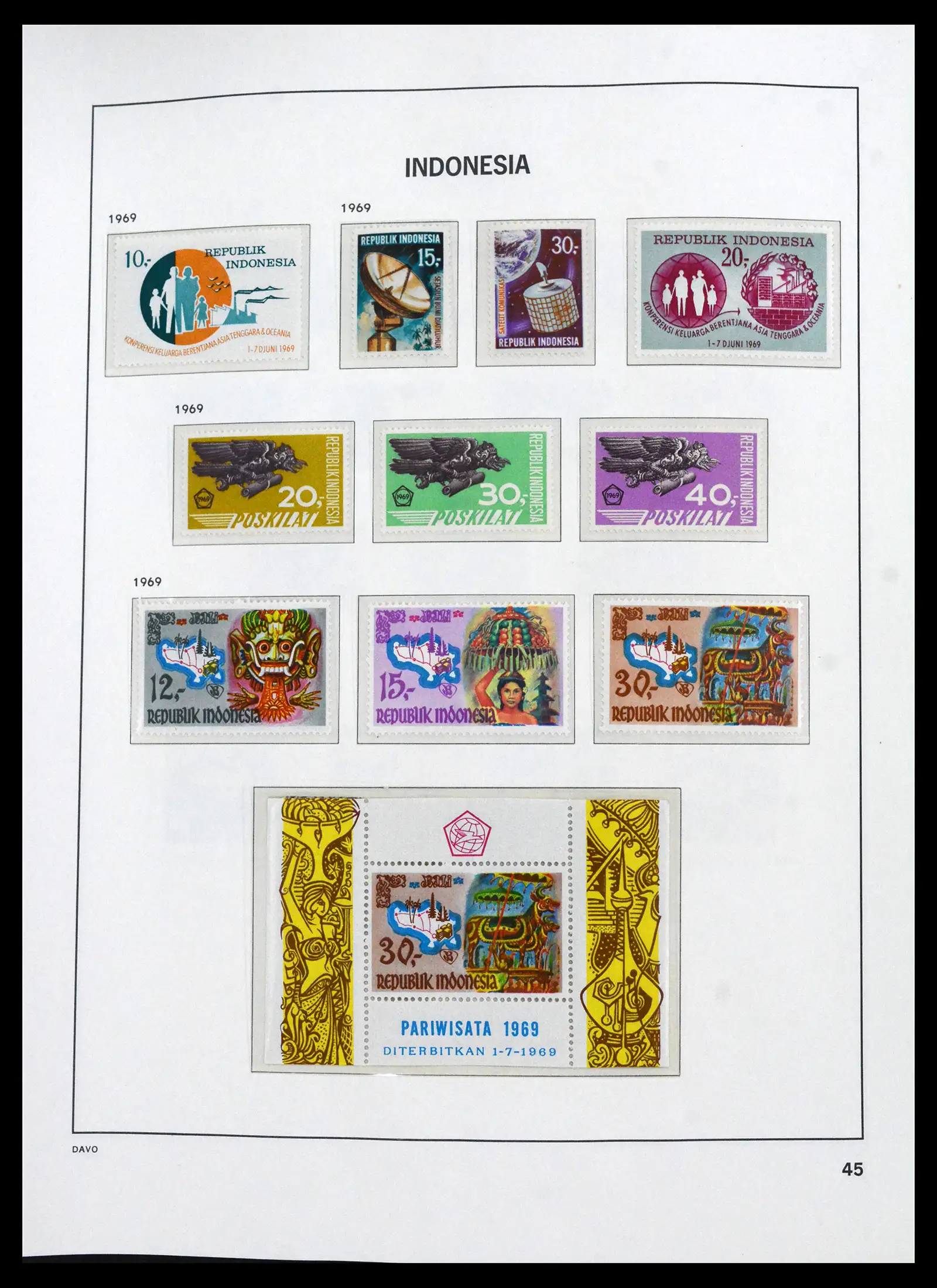41693 0040 - Stamp collection 41693 Inonesia complete 1955-1999.