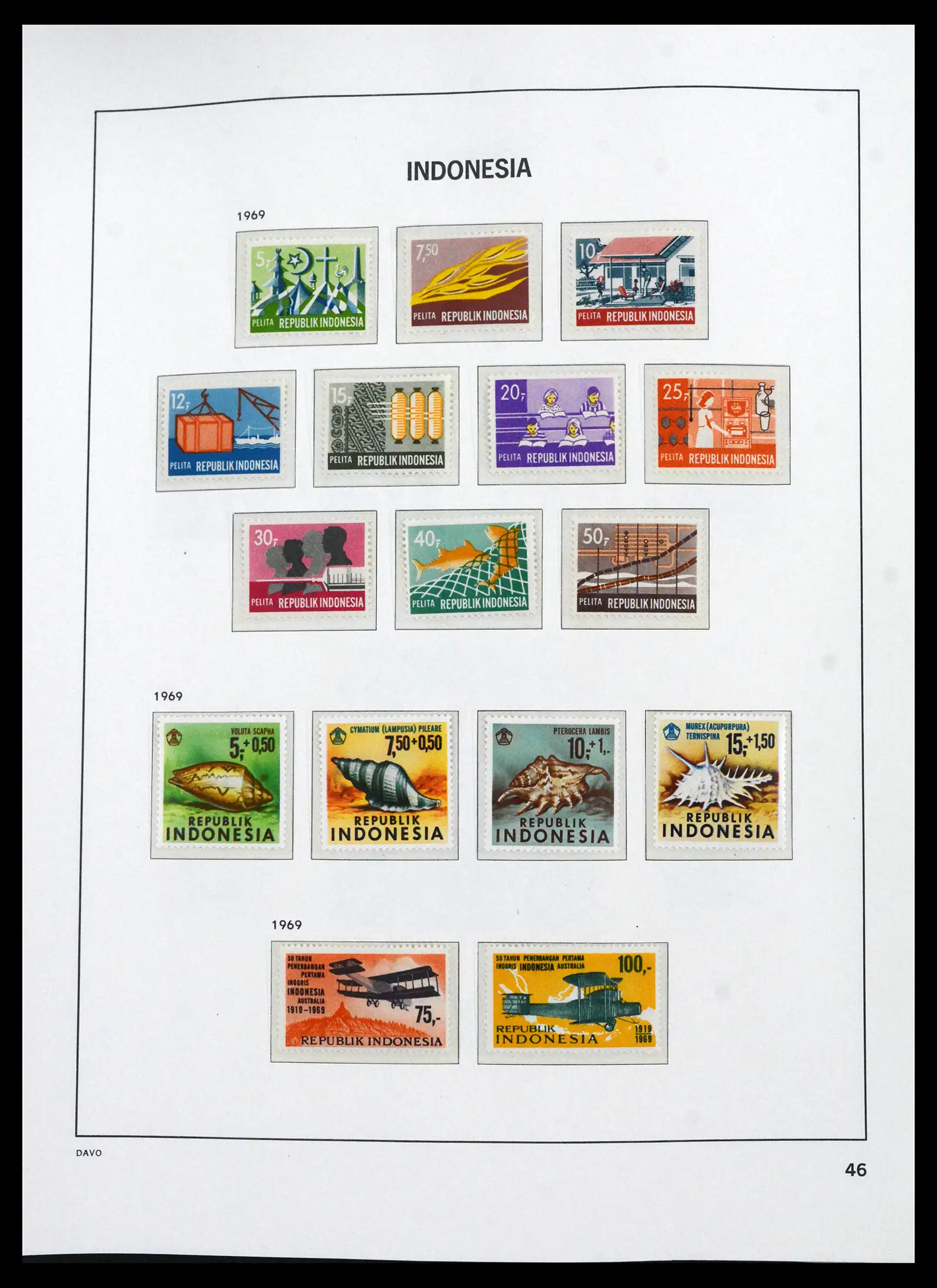 41693 0041 - Stamp collection 41693 Inonesia complete 1955-1999.