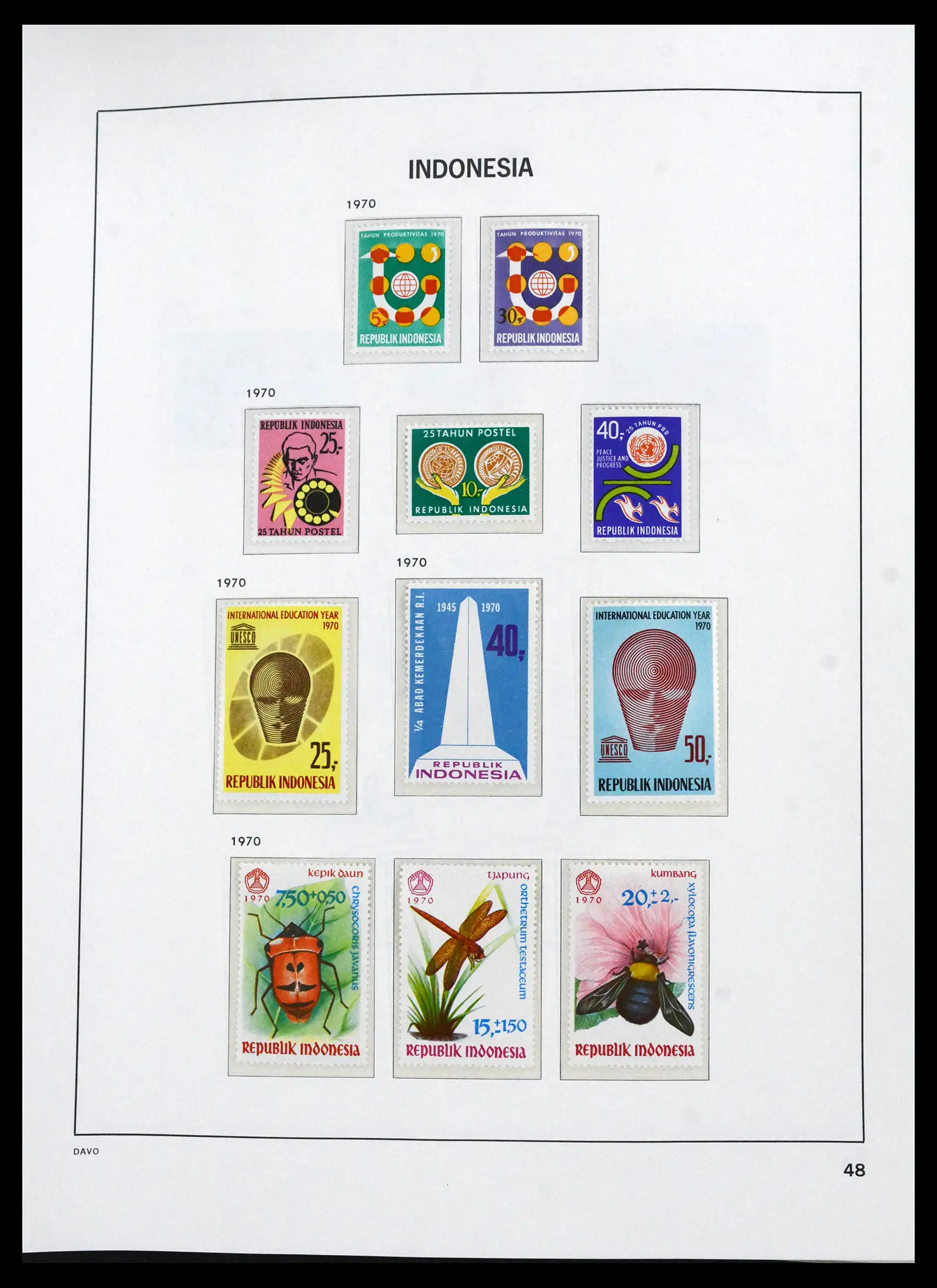 41693 0043 - Stamp collection 41693 Inonesia complete 1955-1999.