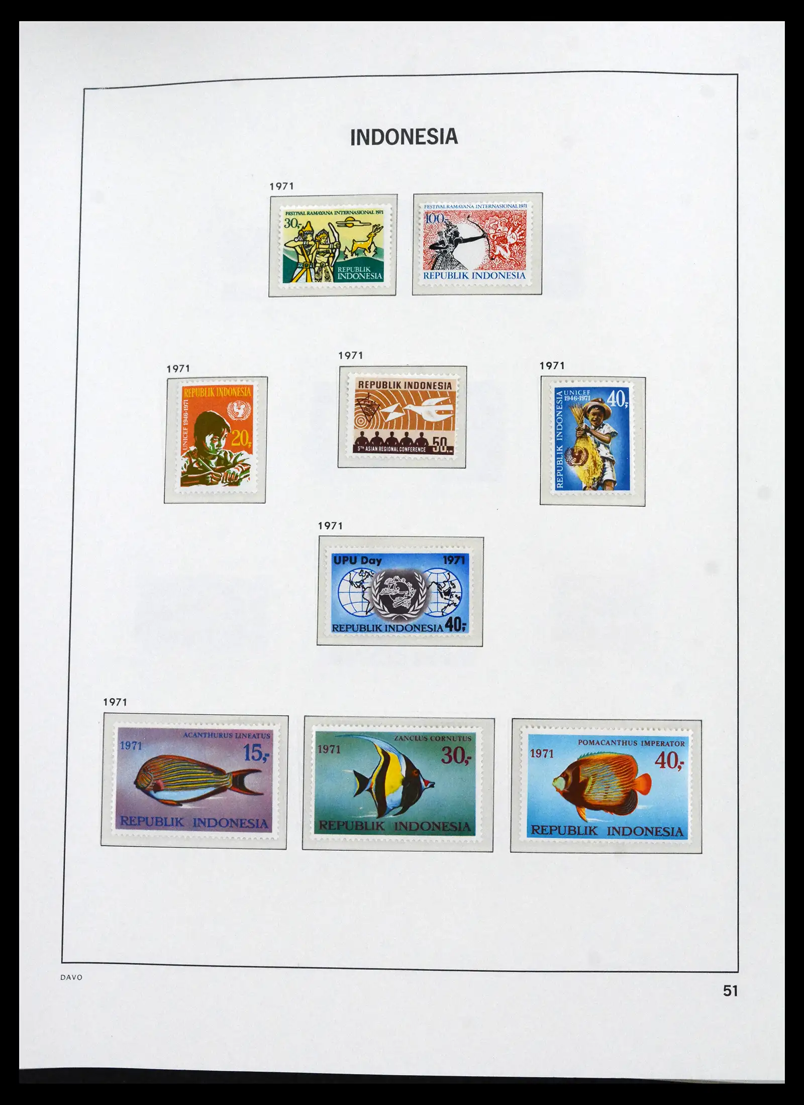 41693 0046 - Stamp collection 41693 Inonesia complete 1955-1999.