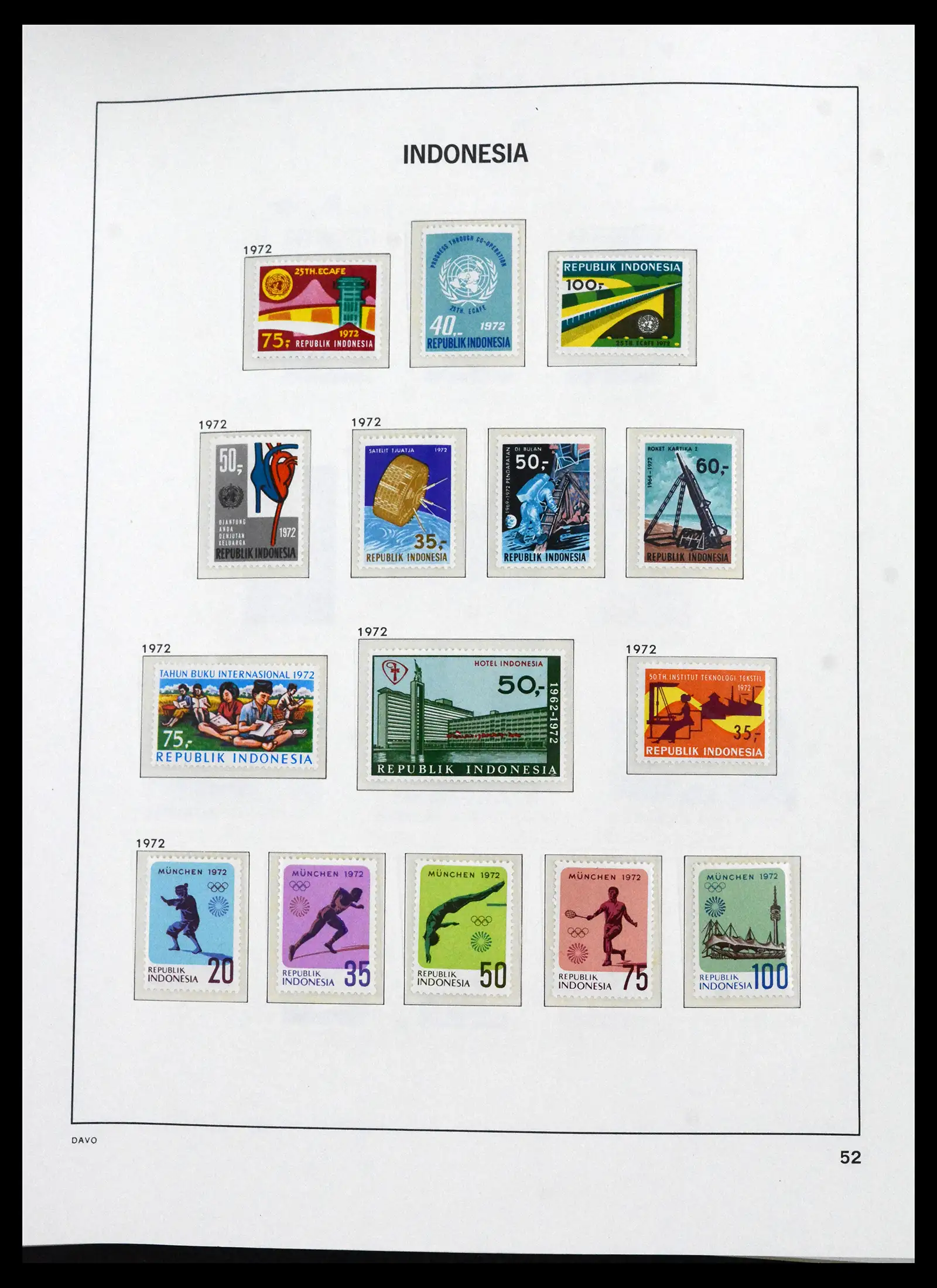 41693 0047 - Stamp collection 41693 Inonesia complete 1955-1999.