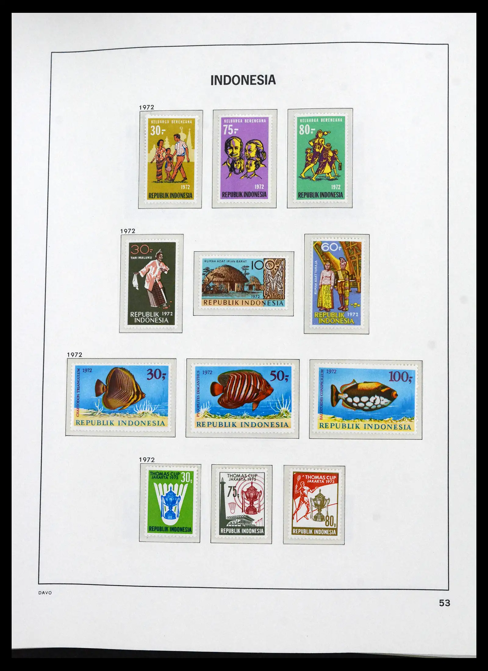 41693 0048 - Stamp collection 41693 Inonesia complete 1955-1999.