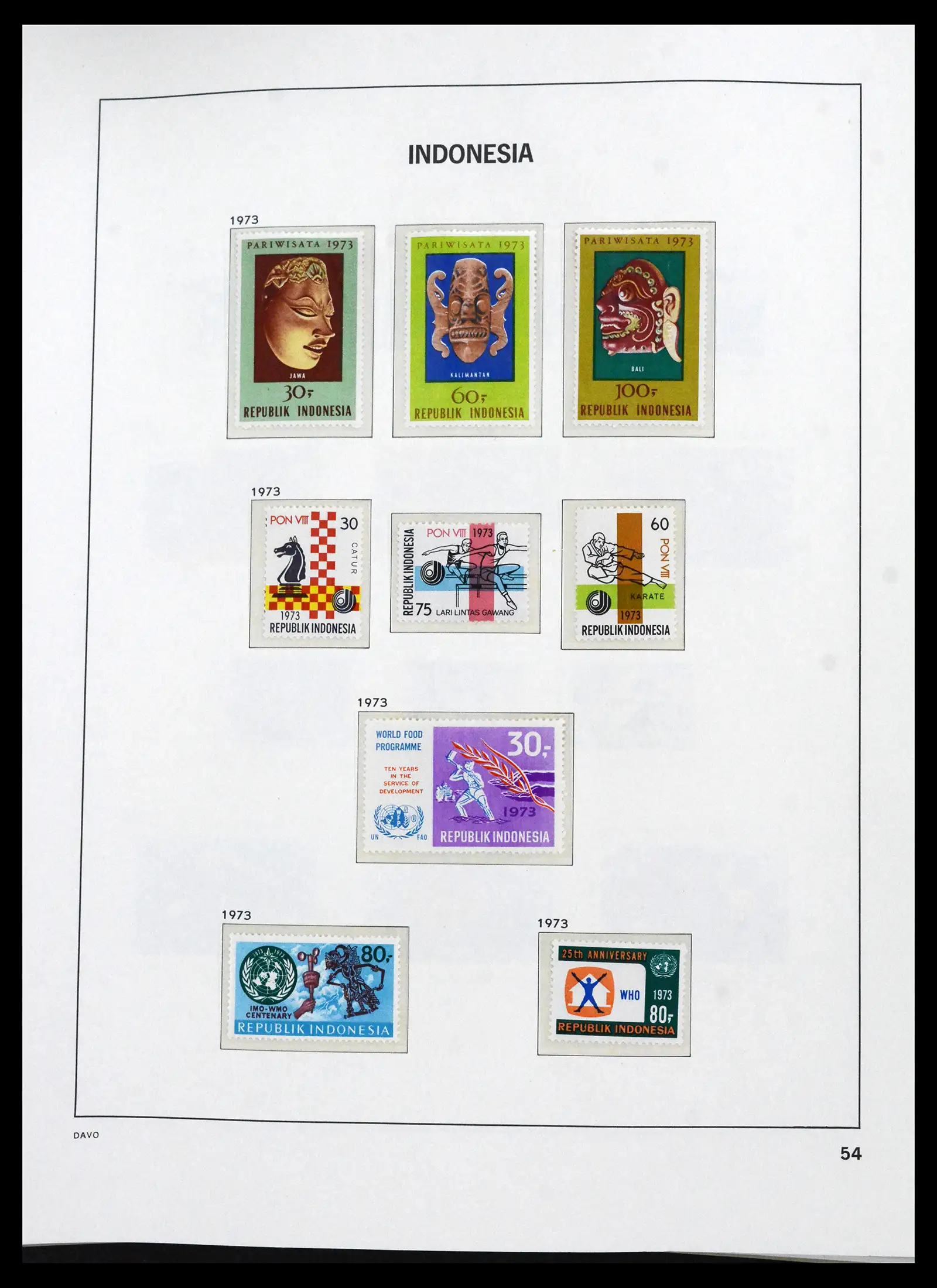 41693 0049 - Stamp collection 41693 Inonesia complete 1955-1999.