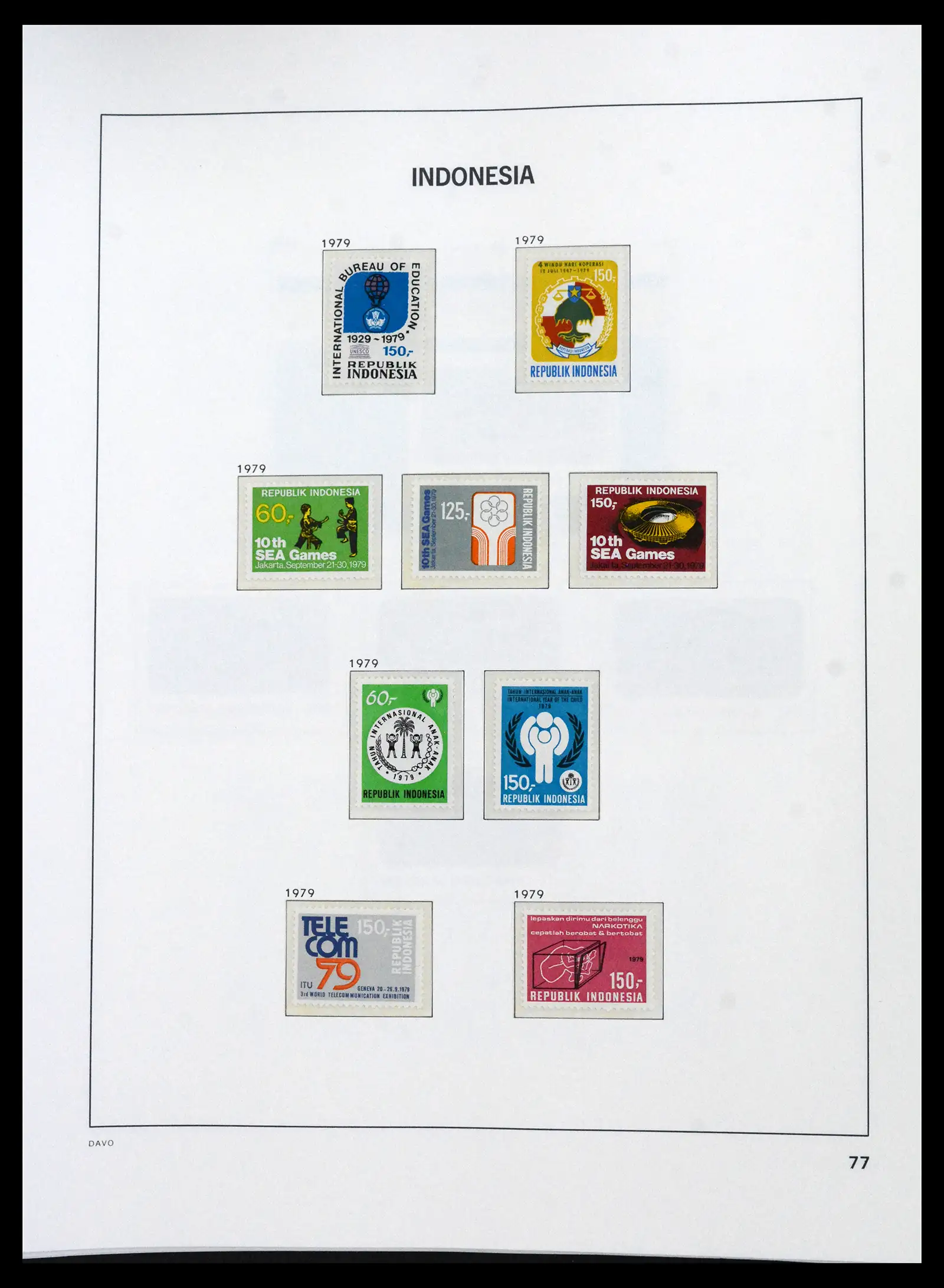 41693 0074 - Stamp collection 41693 Inonesia complete 1955-1999.