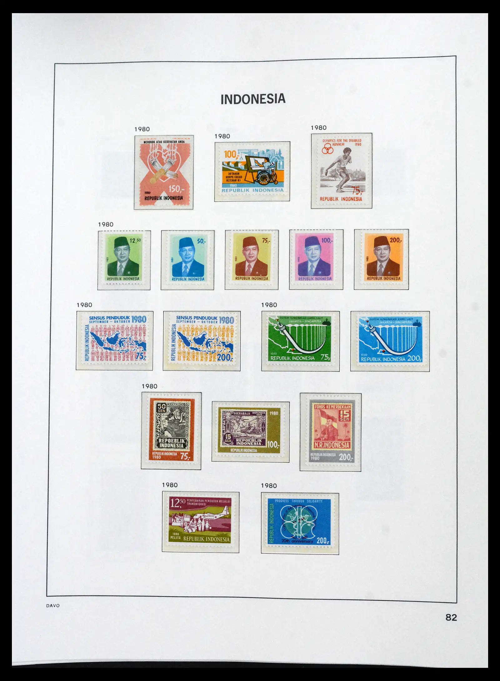 41693 0079 - Stamp collection 41693 Inonesia complete 1955-1999.