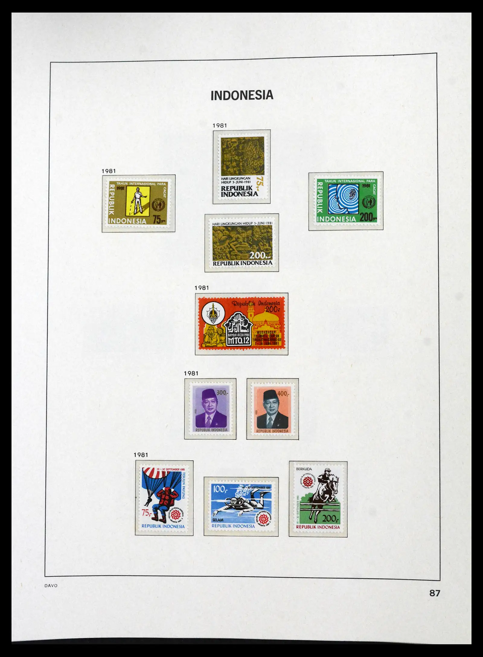 41693 0084 - Stamp collection 41693 Inonesia complete 1955-1999.