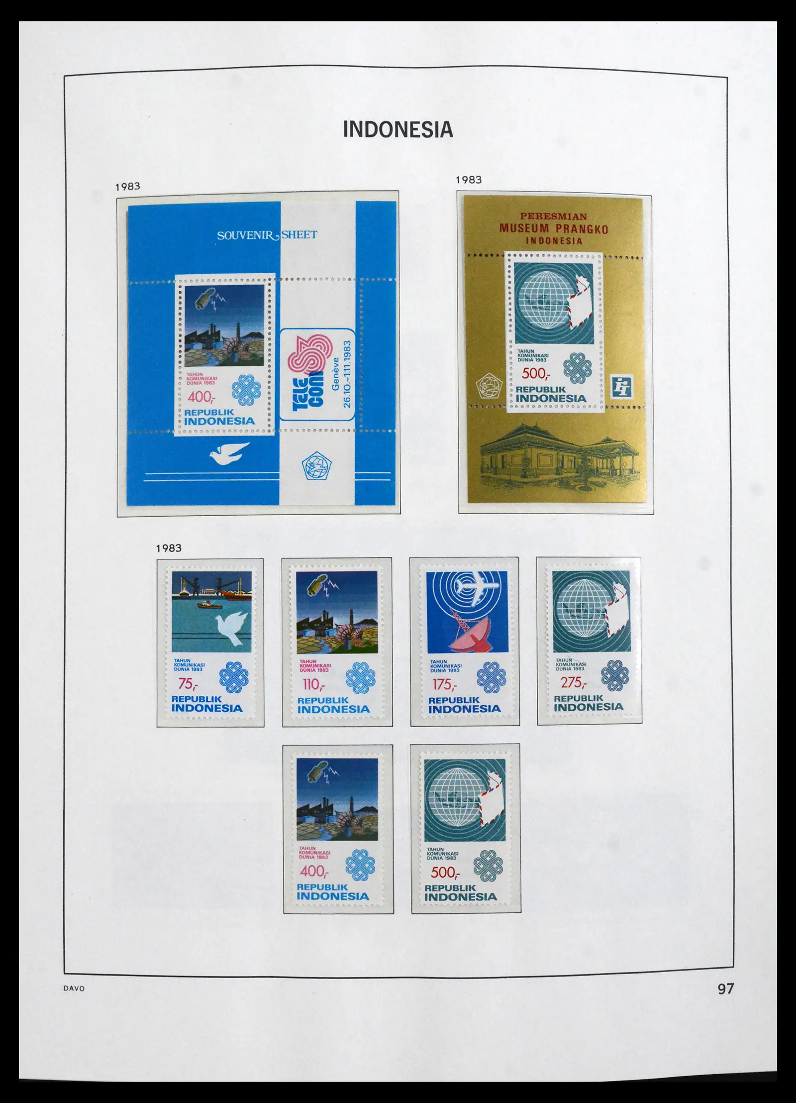 41693 0095 - Stamp collection 41693 Inonesia complete 1955-1999.