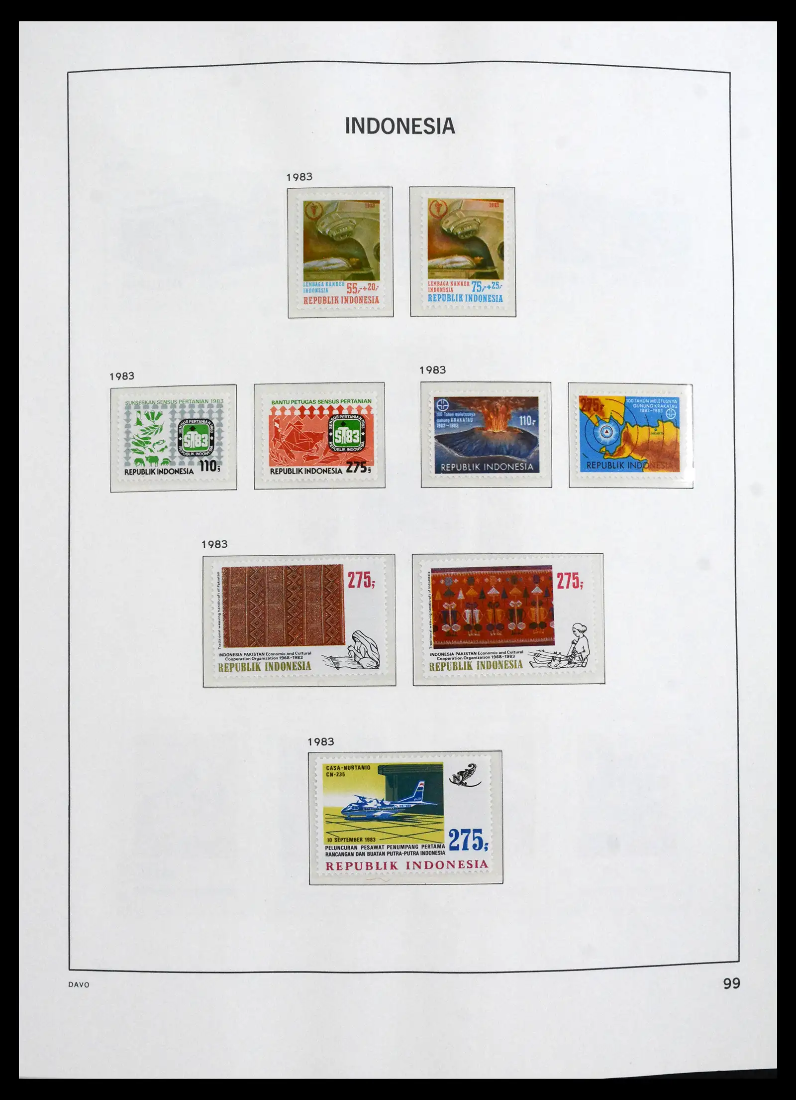 41693 0097 - Stamp collection 41693 Inonesia complete 1955-1999.