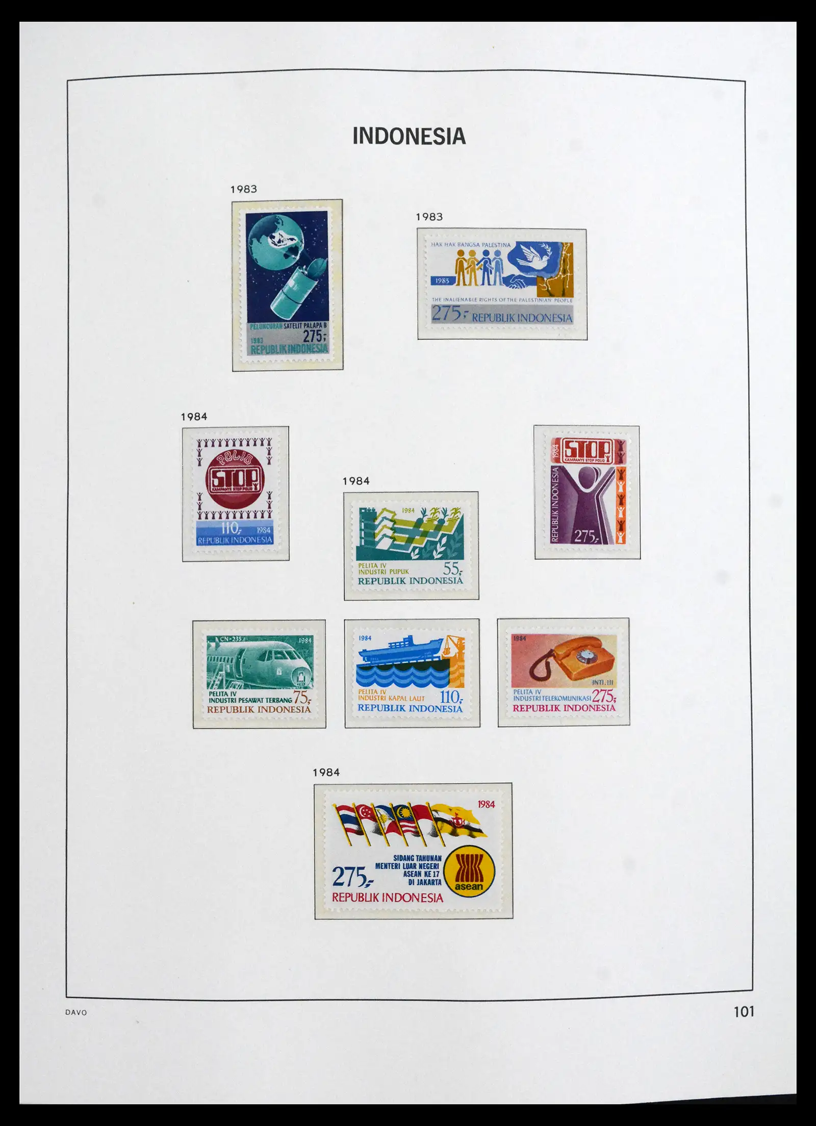 41693 0099 - Stamp collection 41693 Inonesia complete 1955-1999.