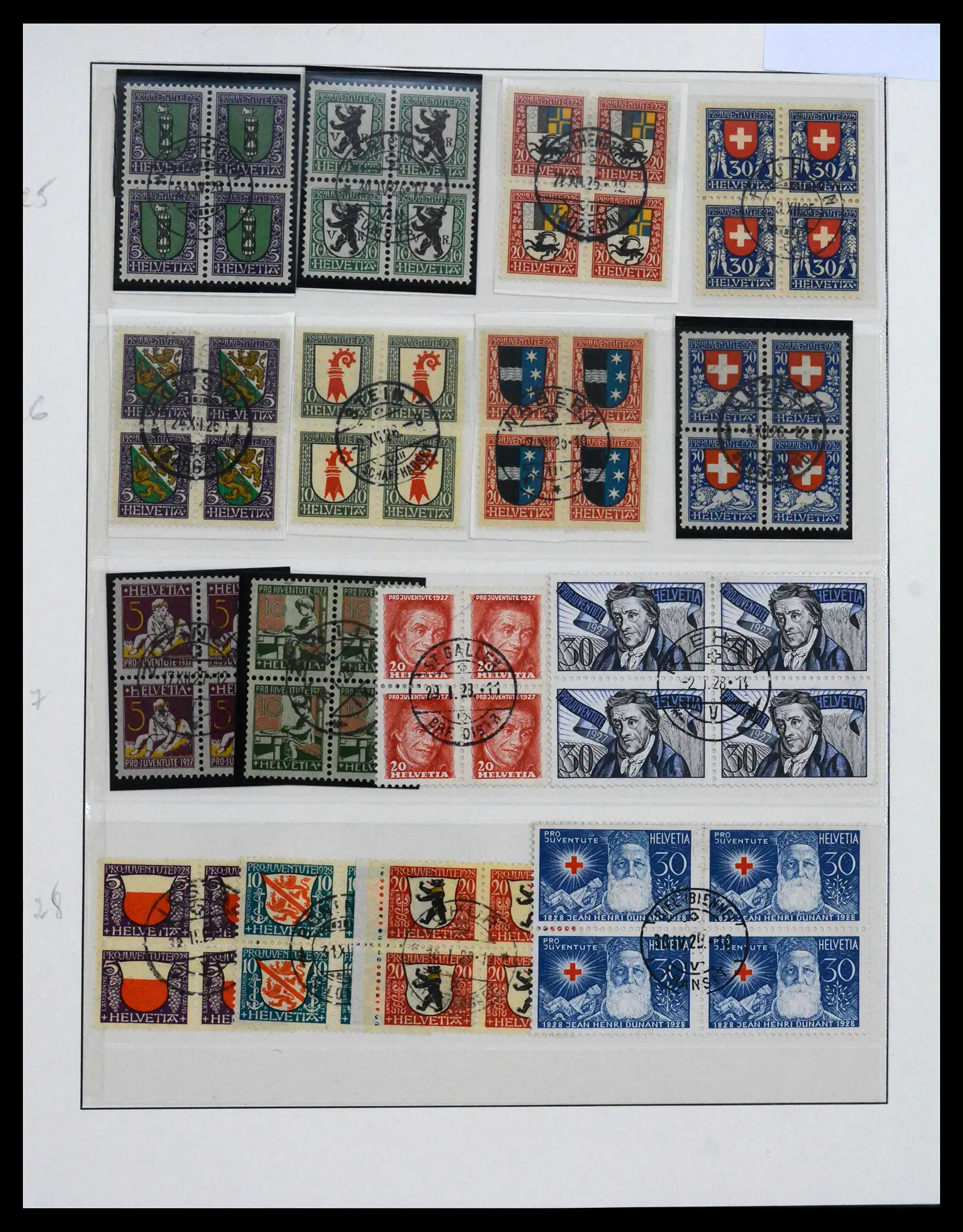 41696 0001 - Postzegelverzameling 41696 Zwitserland pro juventute gebruikt 1925-1987.