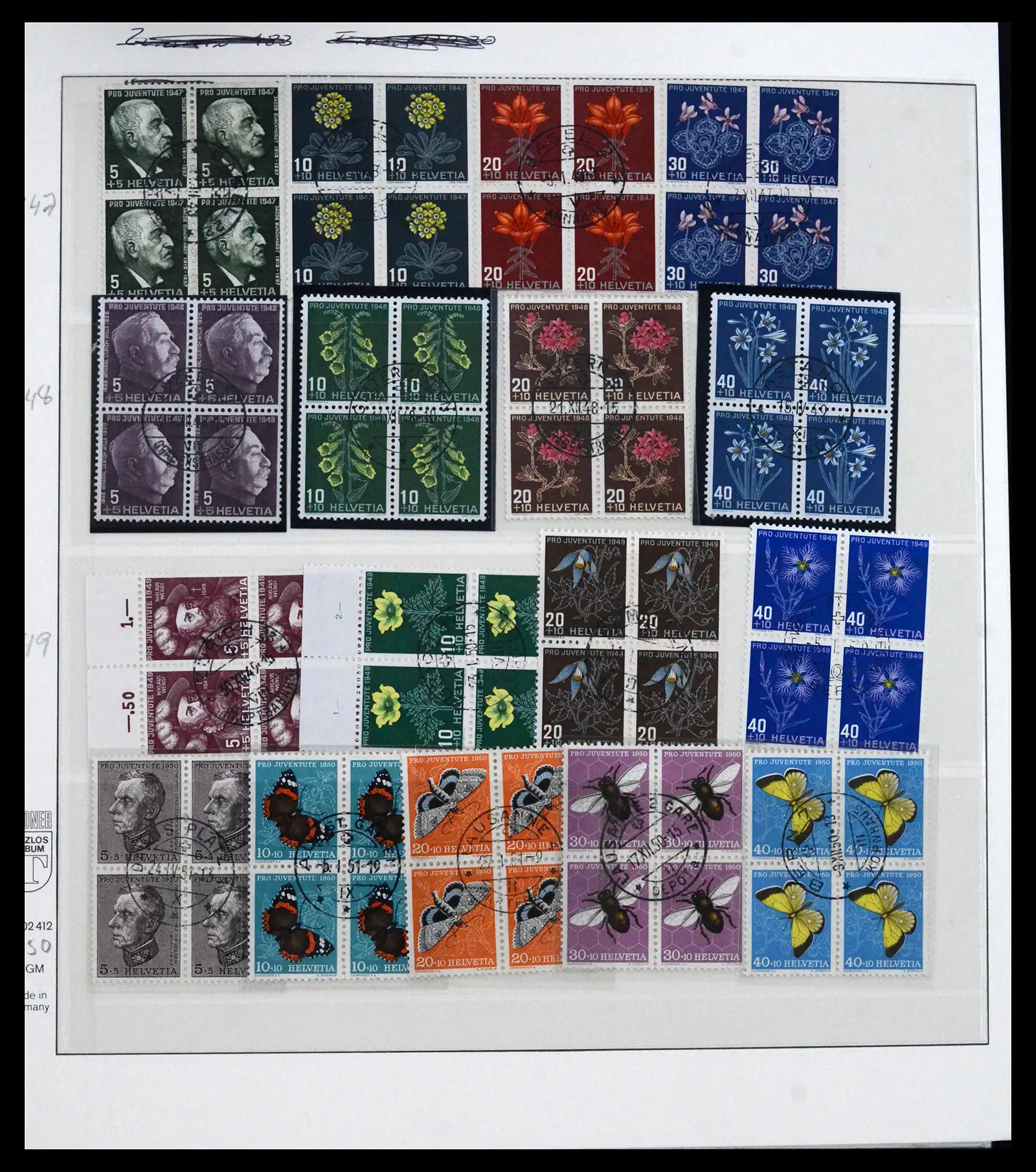 41696 0005 - Postzegelverzameling 41696 Zwitserland pro juventute gebruikt 1925-1987.