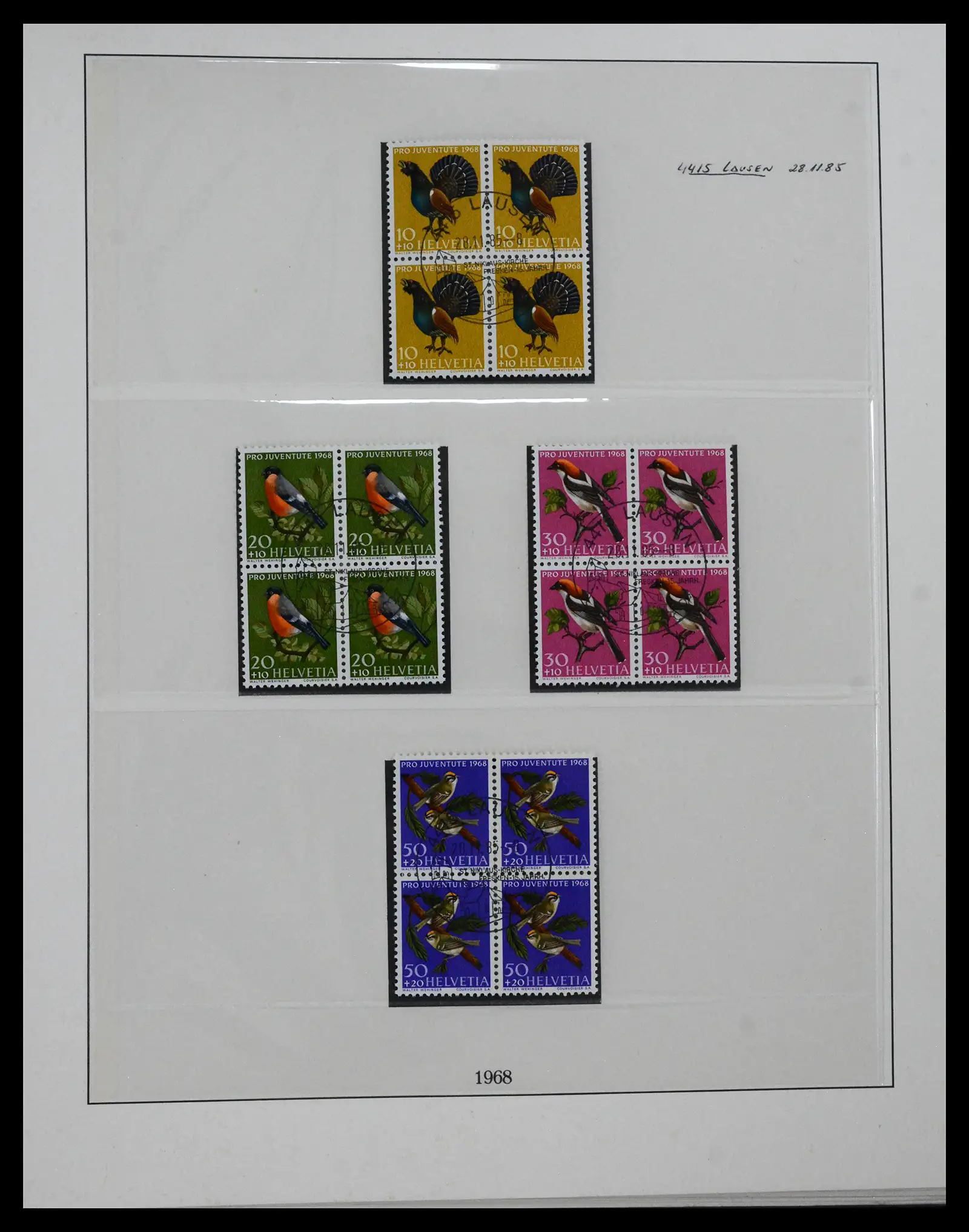 41696 0012 - Postzegelverzameling 41696 Zwitserland pro juventute gebruikt 1925-1987.