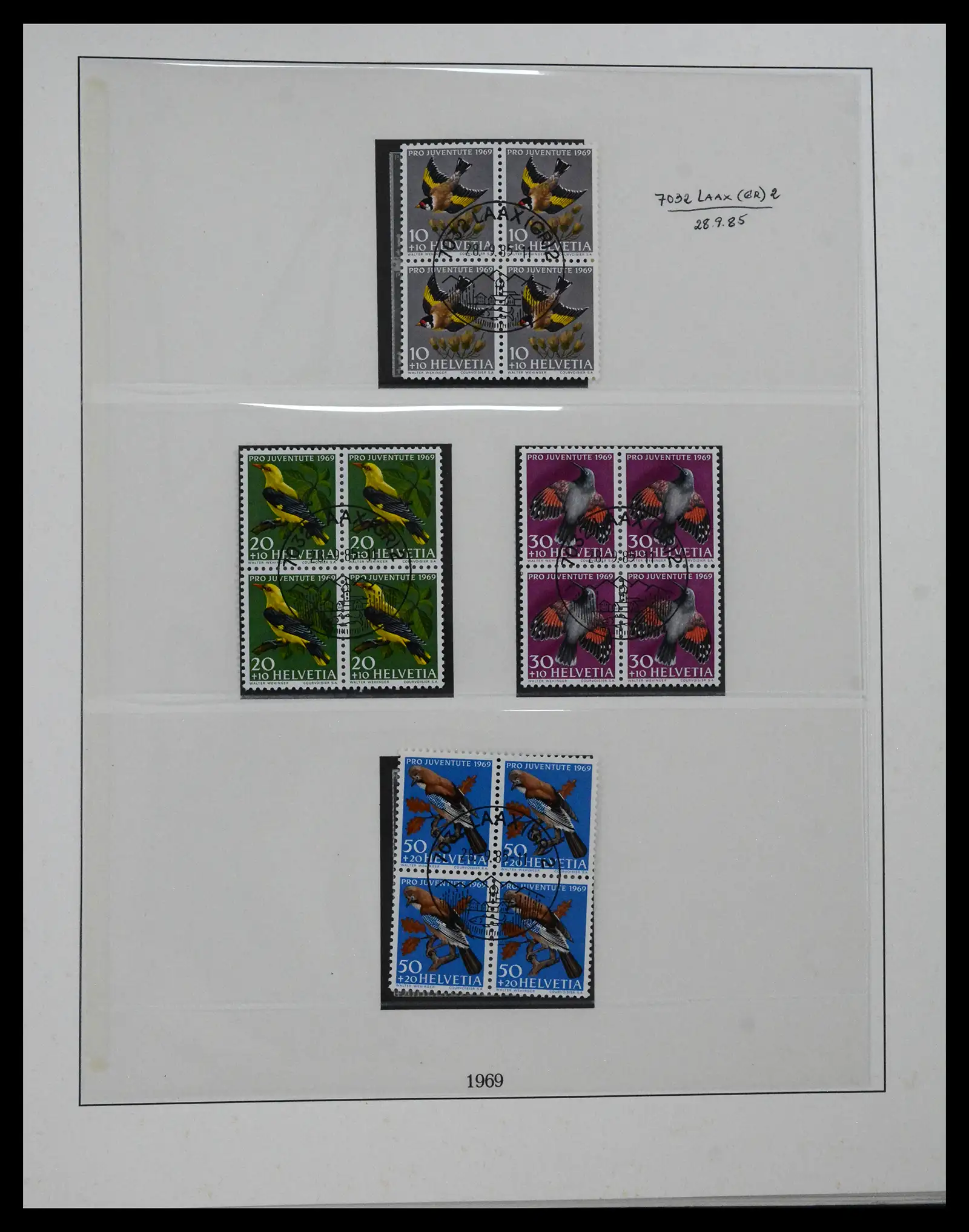 41696 0013 - Postzegelverzameling 41696 Zwitserland pro juventute gebruikt 1925-1987.