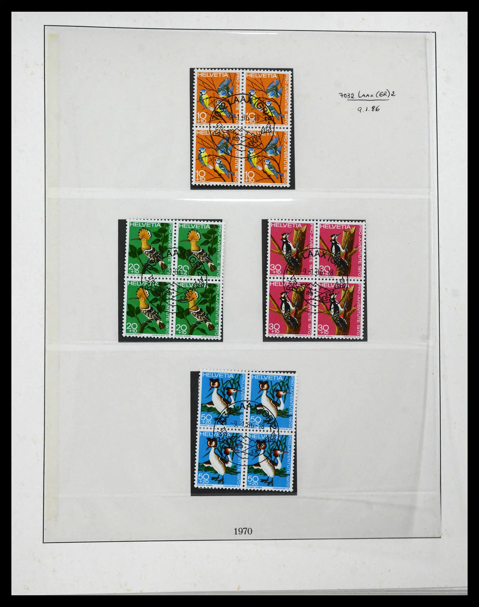 41696 0014 - Postzegelverzameling 41696 Zwitserland pro juventute gebruikt 1925-1987.