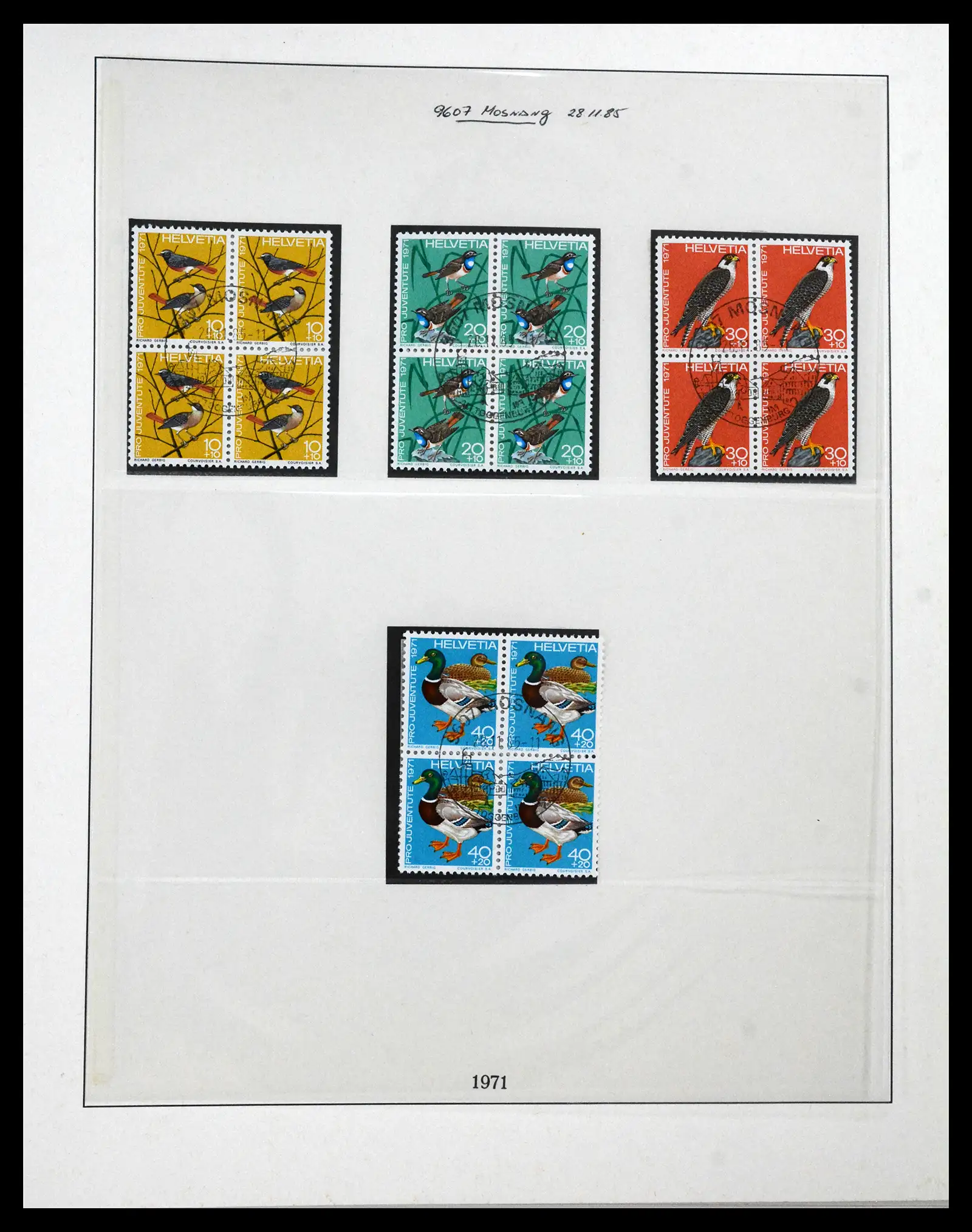 41696 0015 - Postzegelverzameling 41696 Zwitserland pro juventute gebruikt 1925-1987.