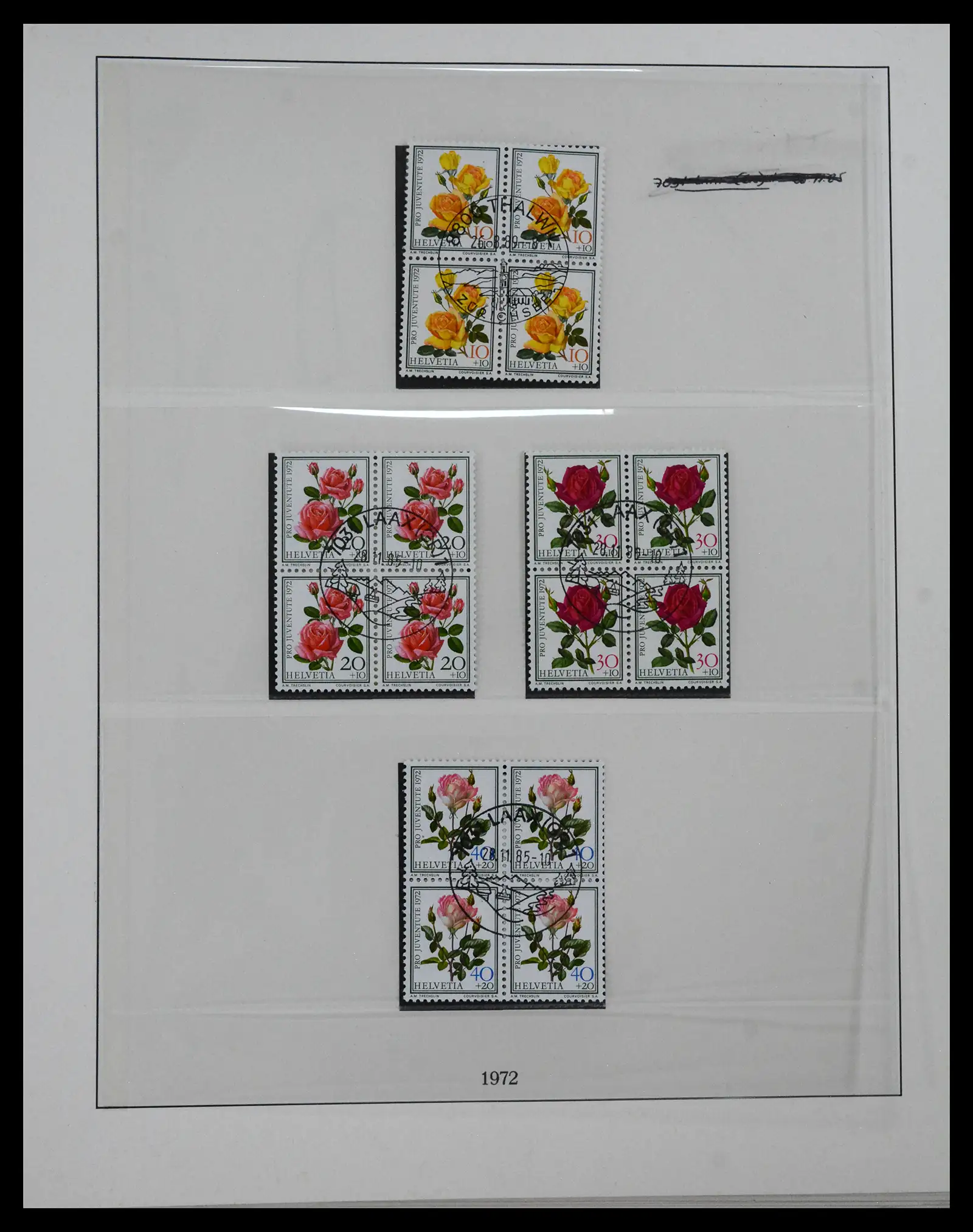 41696 0016 - Postzegelverzameling 41696 Zwitserland pro juventute gebruikt 1925-1987.