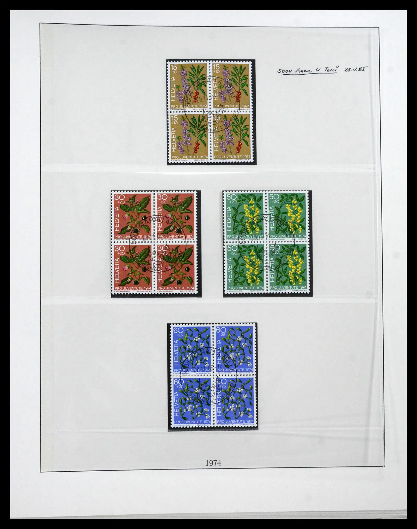 41696 0018 - Postzegelverzameling 41696 Zwitserland pro juventute gebruikt 1925-1987.