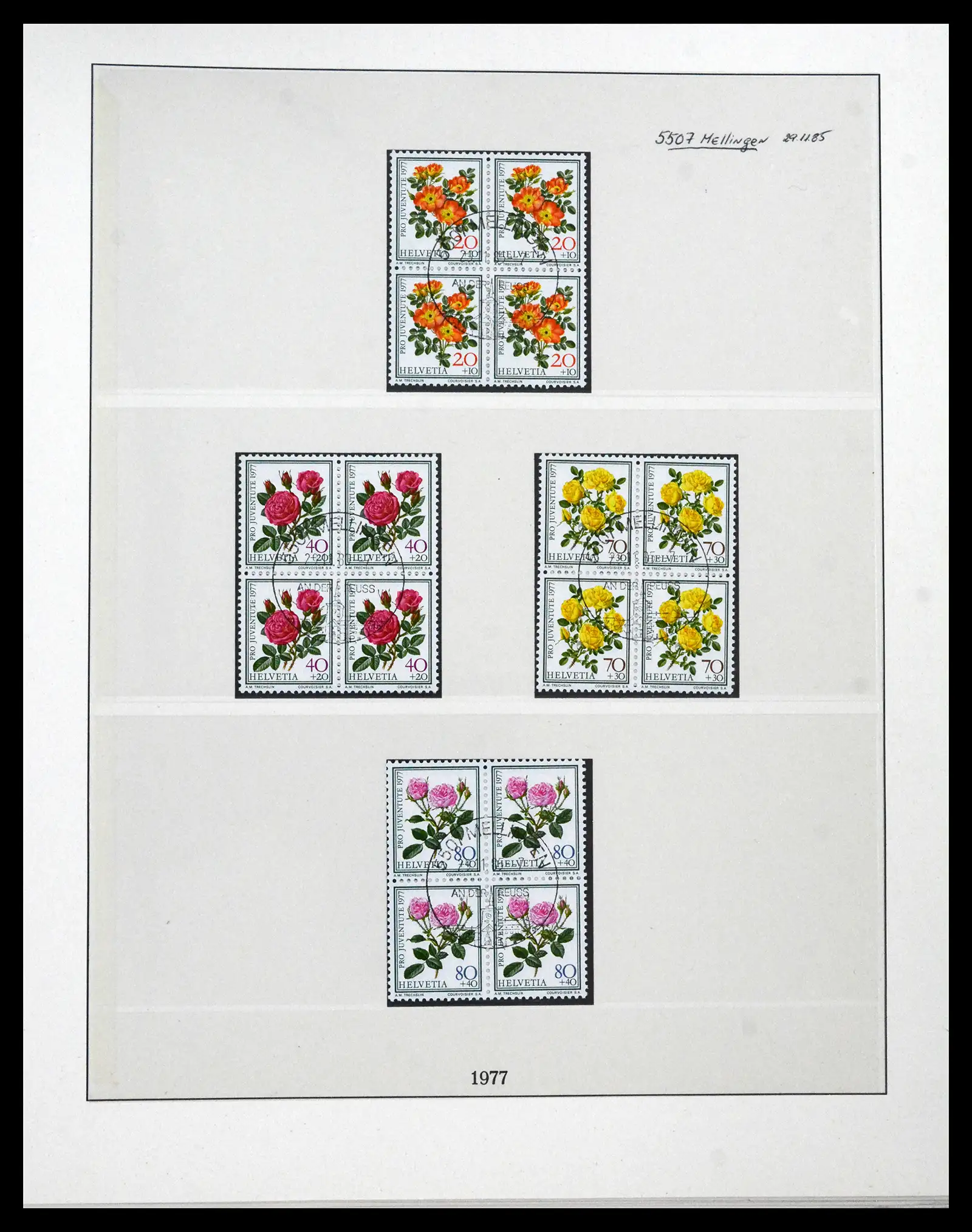 41696 0021 - Postzegelverzameling 41696 Zwitserland pro juventute gebruikt 1925-1987.