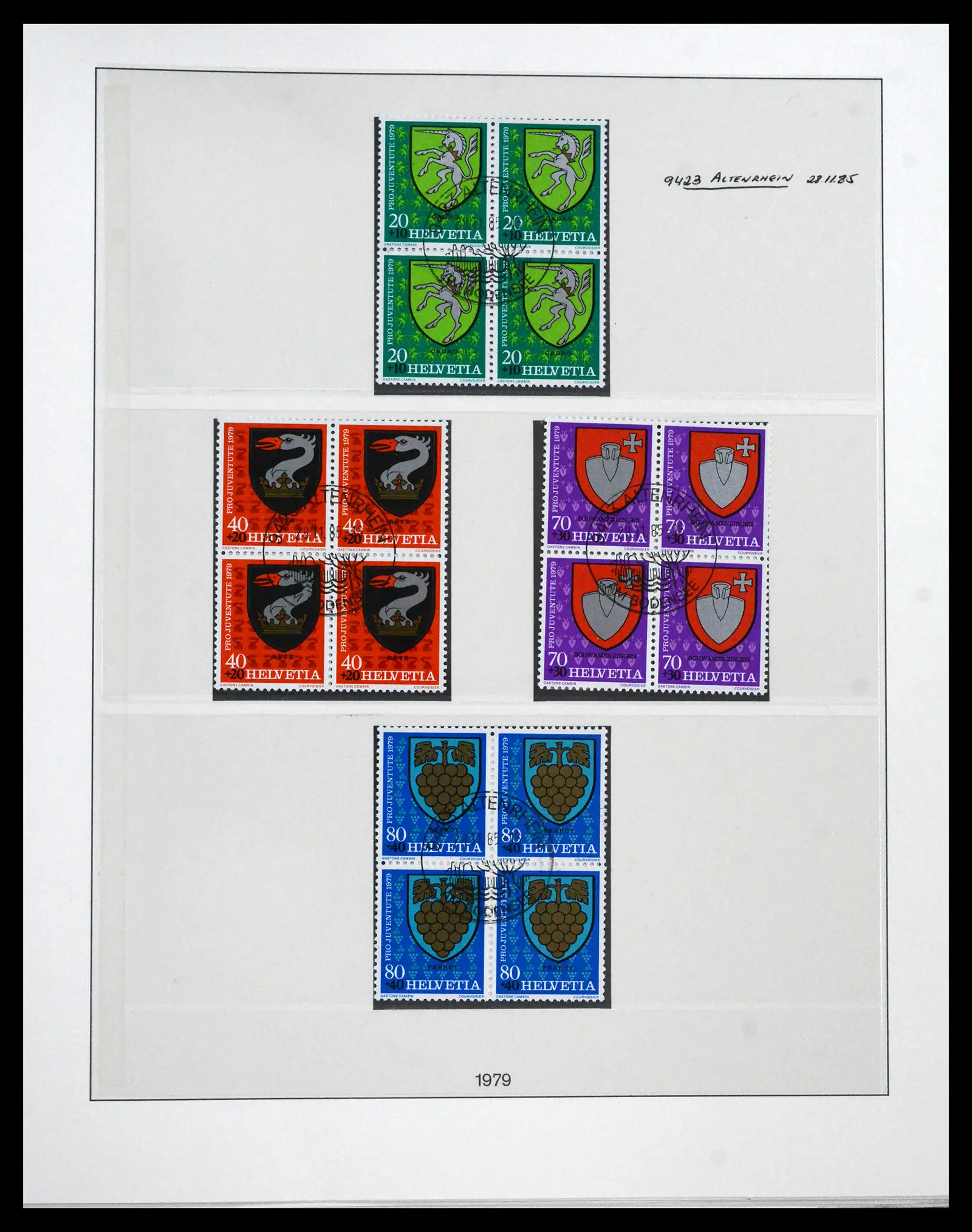 41696 0023 - Postzegelverzameling 41696 Zwitserland pro juventute gebruikt 1925-1987.