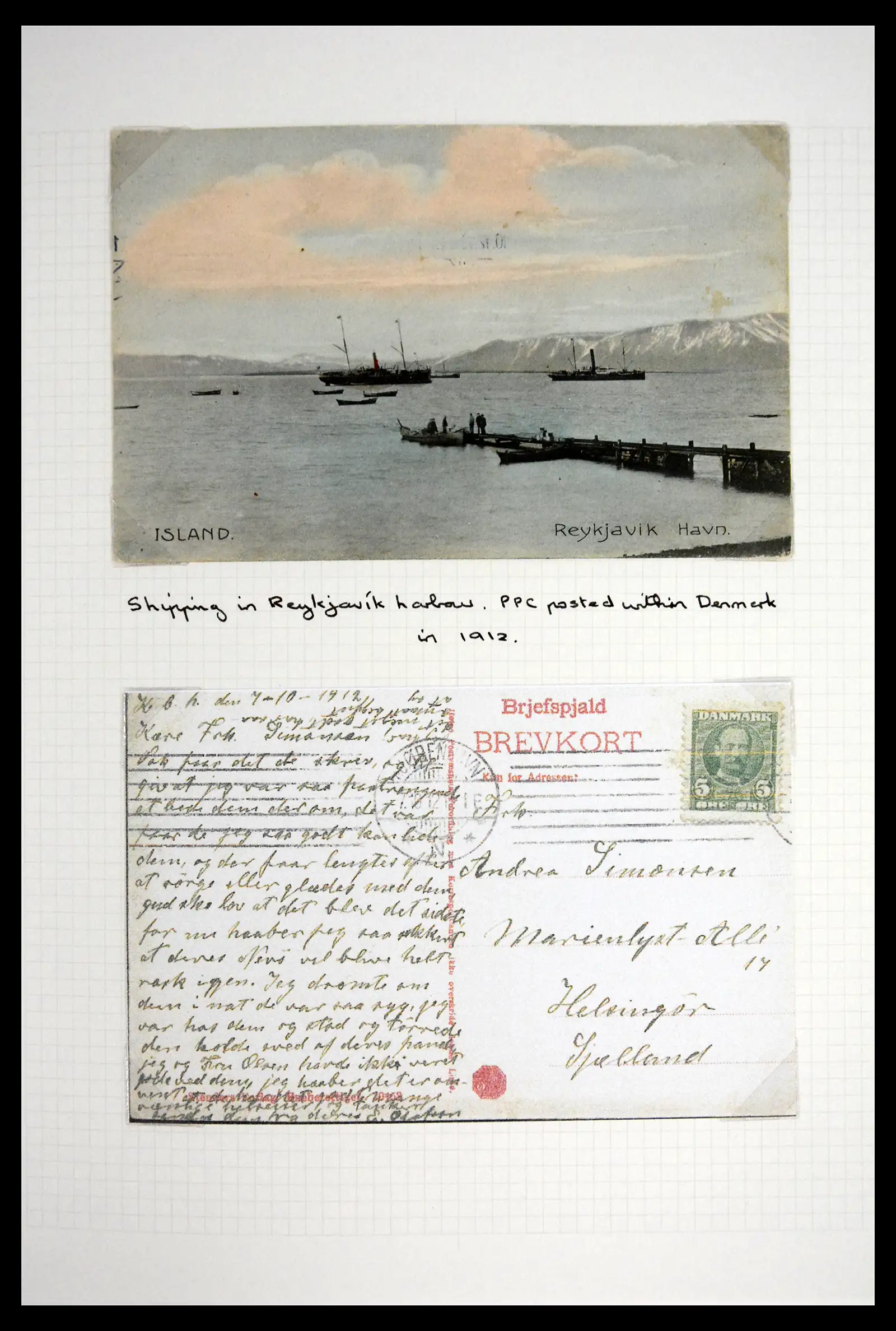 41697 0010 - Postzegelverzameling 41697 IJsland brieven/stempels 1870-1952.