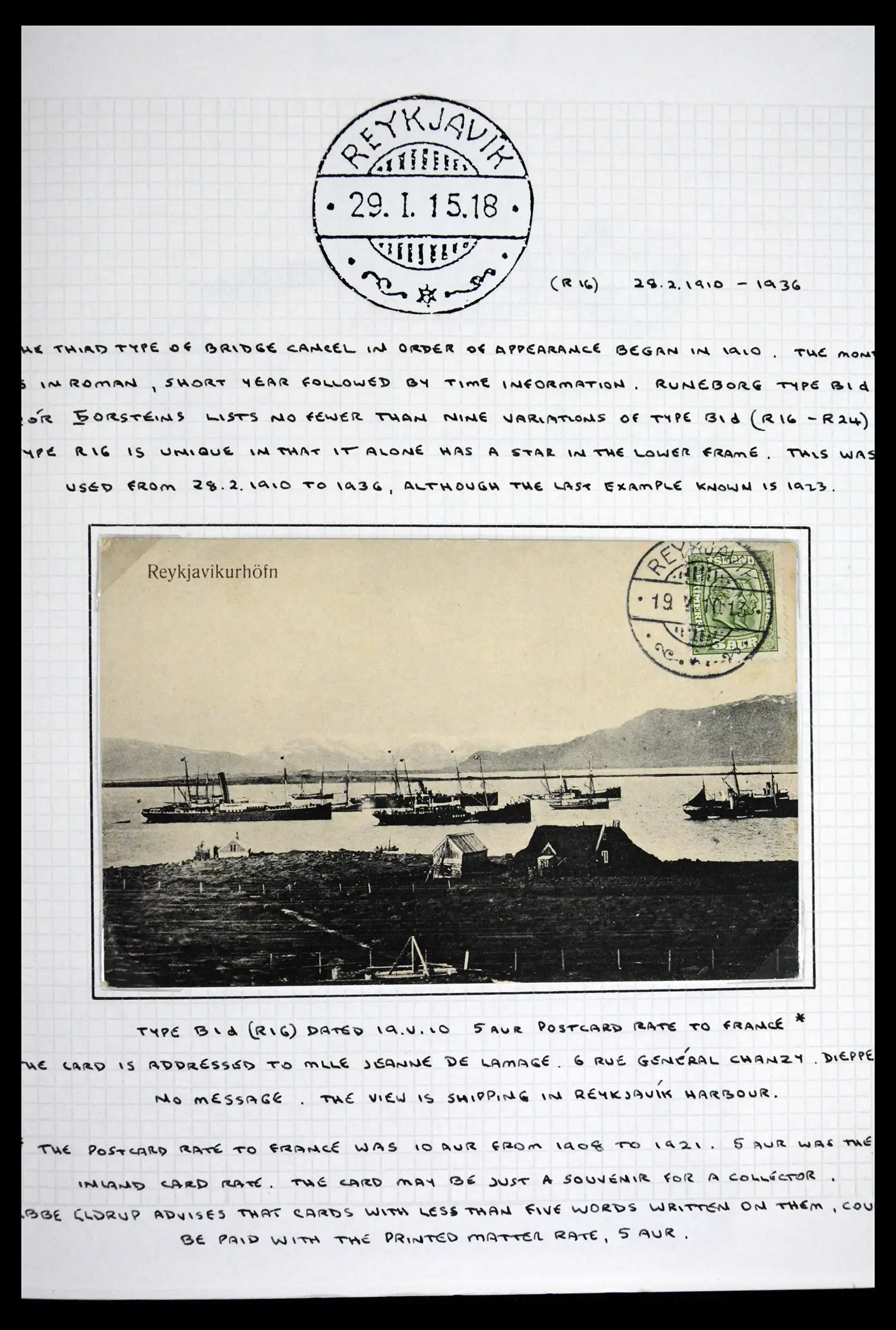 41697 0020 - Postzegelverzameling 41697 IJsland brieven/stempels 1870-1952.