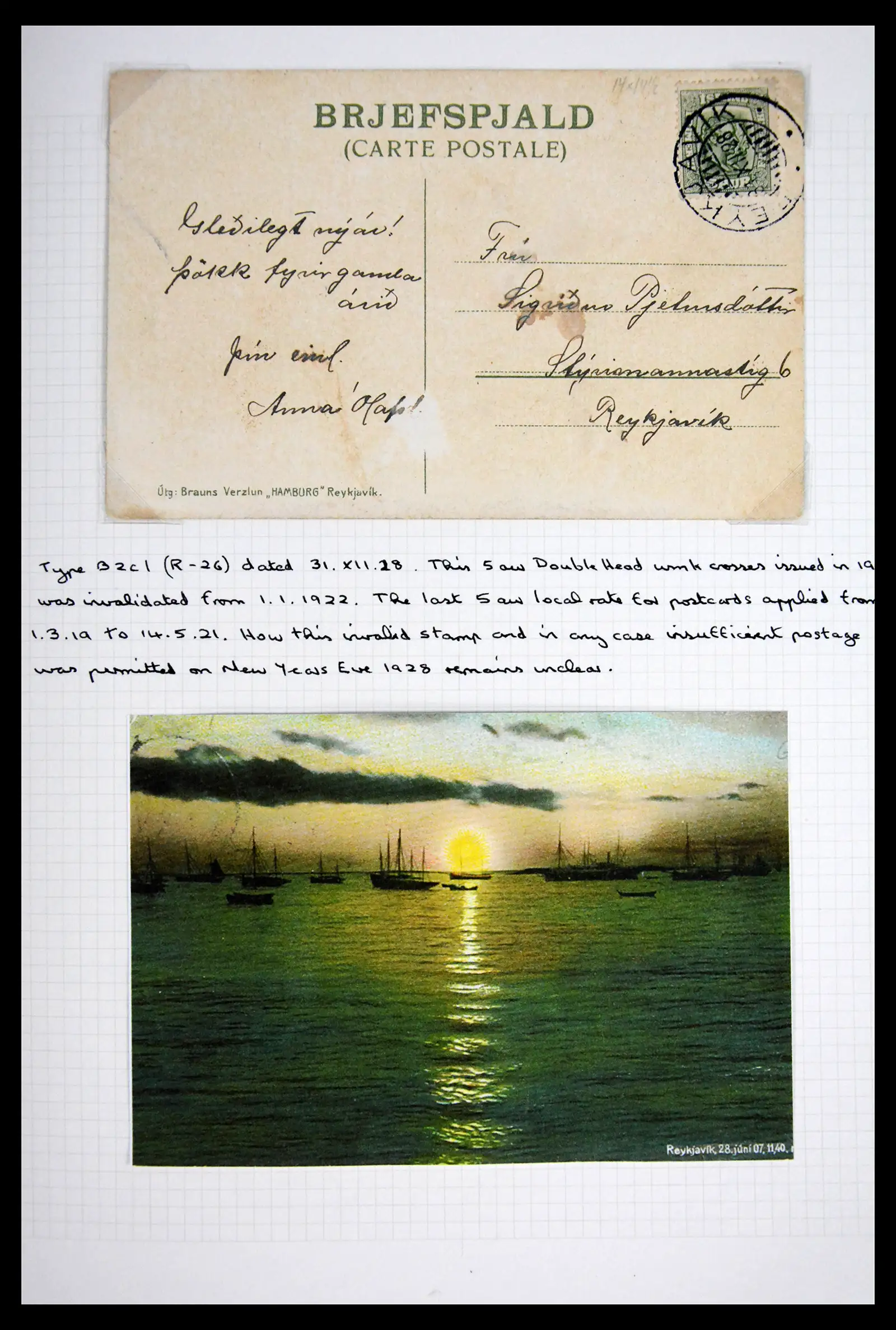 41697 0030 - Postzegelverzameling 41697 IJsland brieven/stempels 1870-1952.