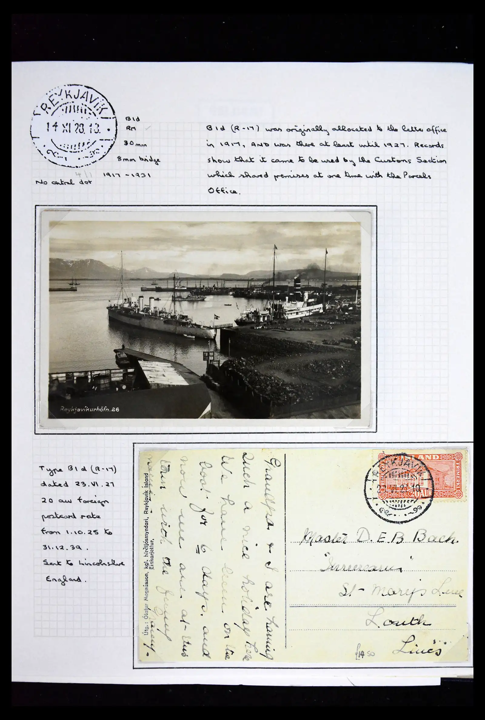 41697 0033 - Postzegelverzameling 41697 IJsland brieven/stempels 1870-1952.