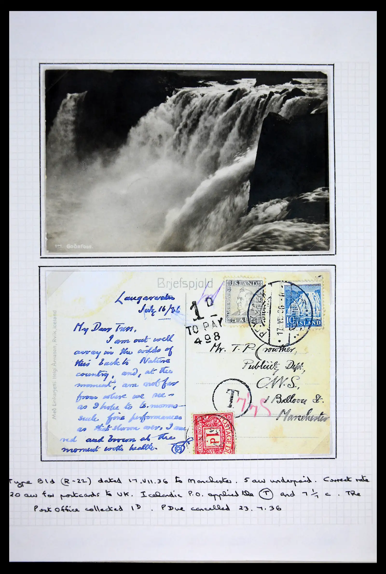 41697 0042 - Postzegelverzameling 41697 IJsland brieven/stempels 1870-1952.