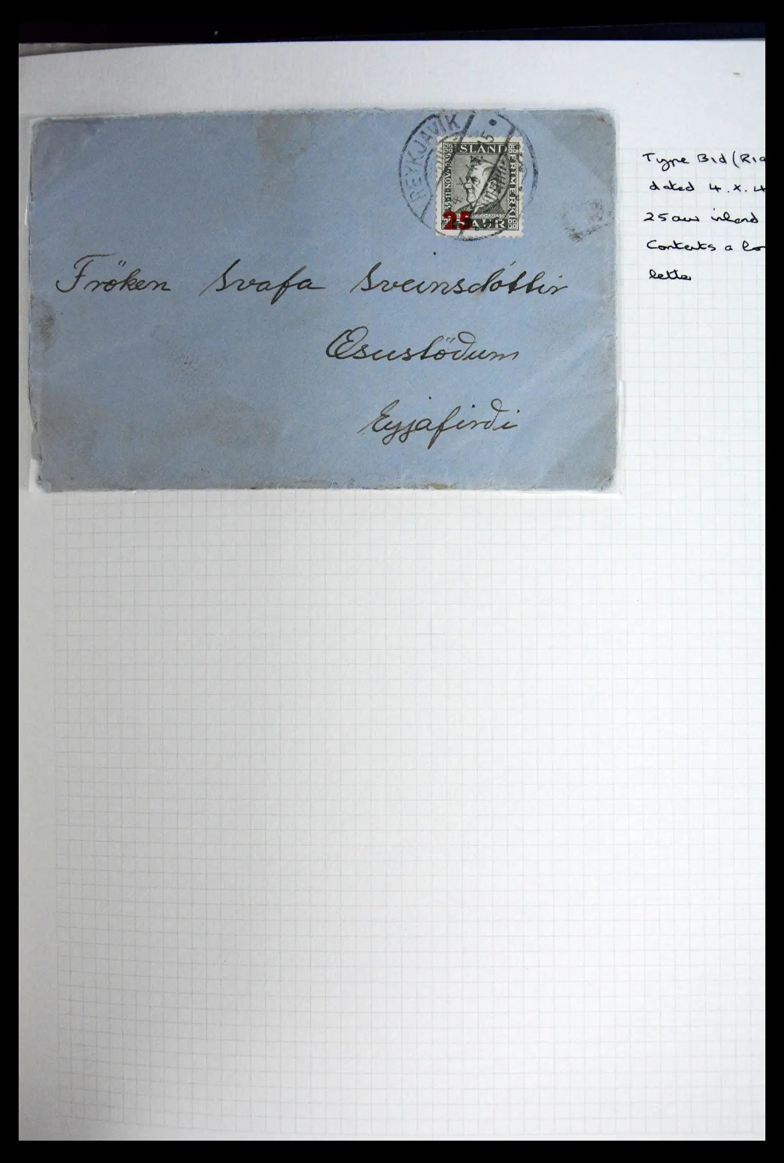 41697 0057 - Postzegelverzameling 41697 IJsland brieven/stempels 1870-1952.