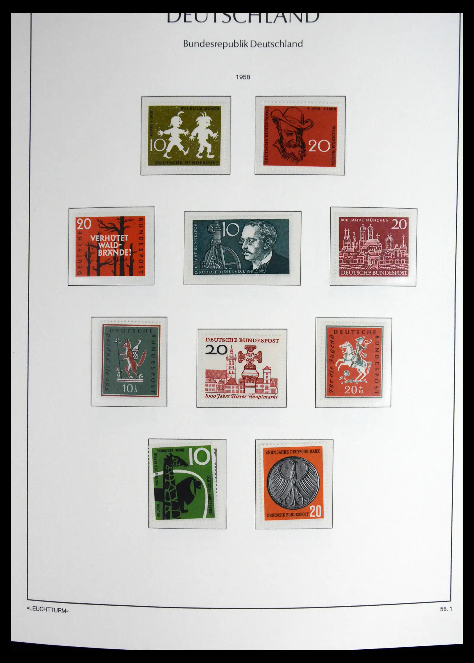 41698 0013 - Stamp collection 41698 Germany Bundespost complete 1949-1982.