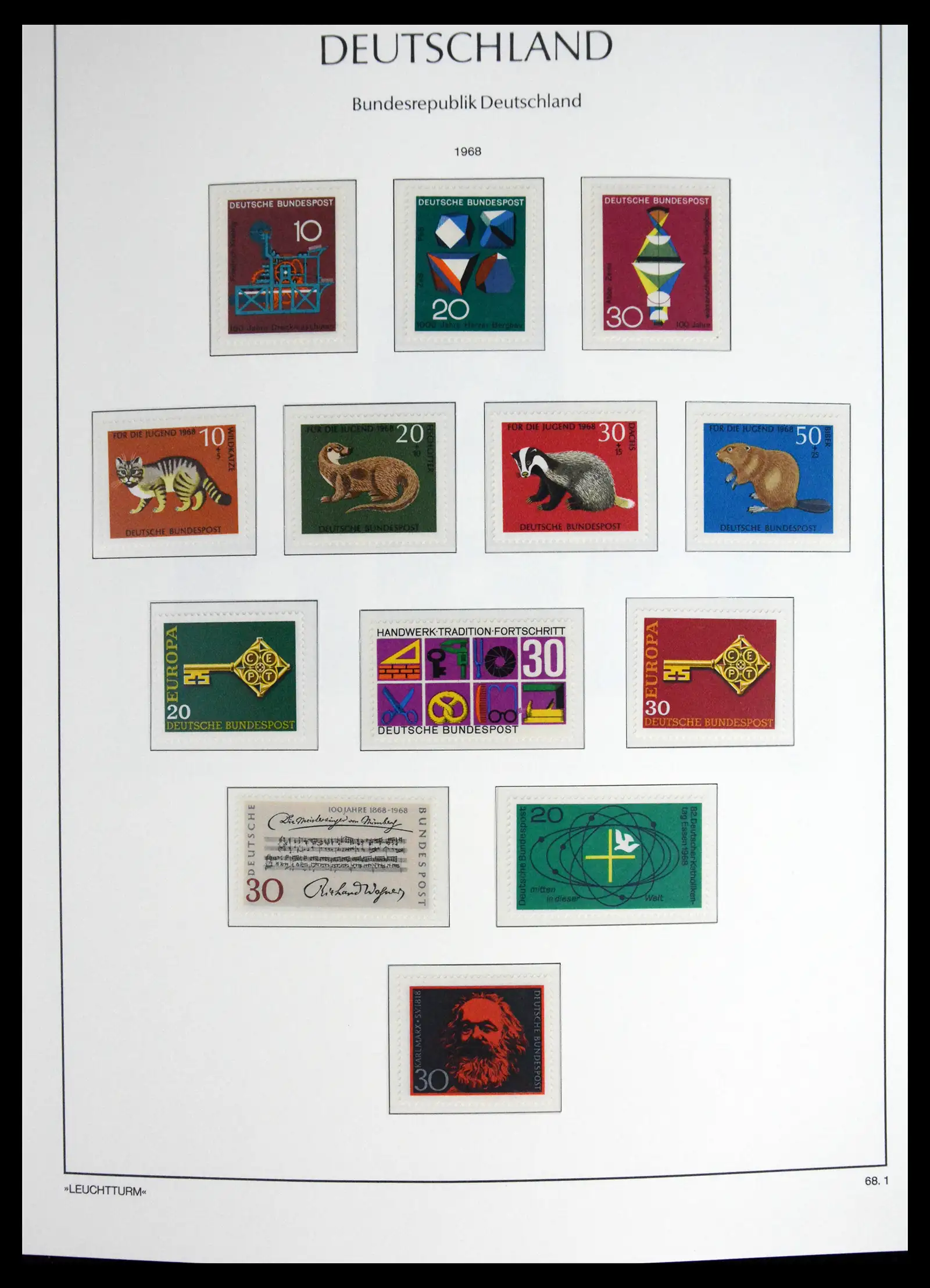 41698 0039 - Stamp collection 41698 Germany Bundespost complete 1949-1982.