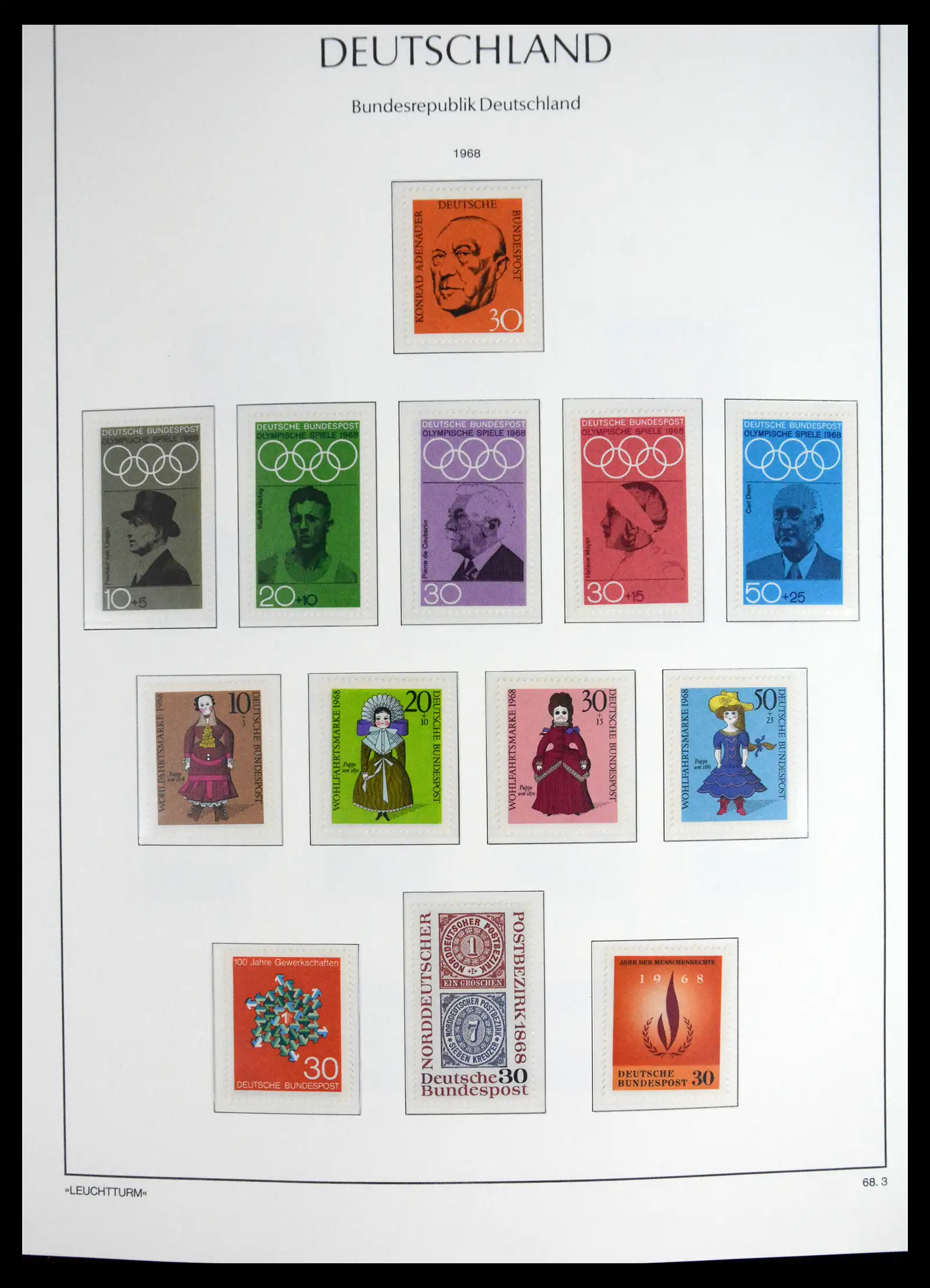 41698 0042 - Stamp collection 41698 Germany Bundespost complete 1949-1982.